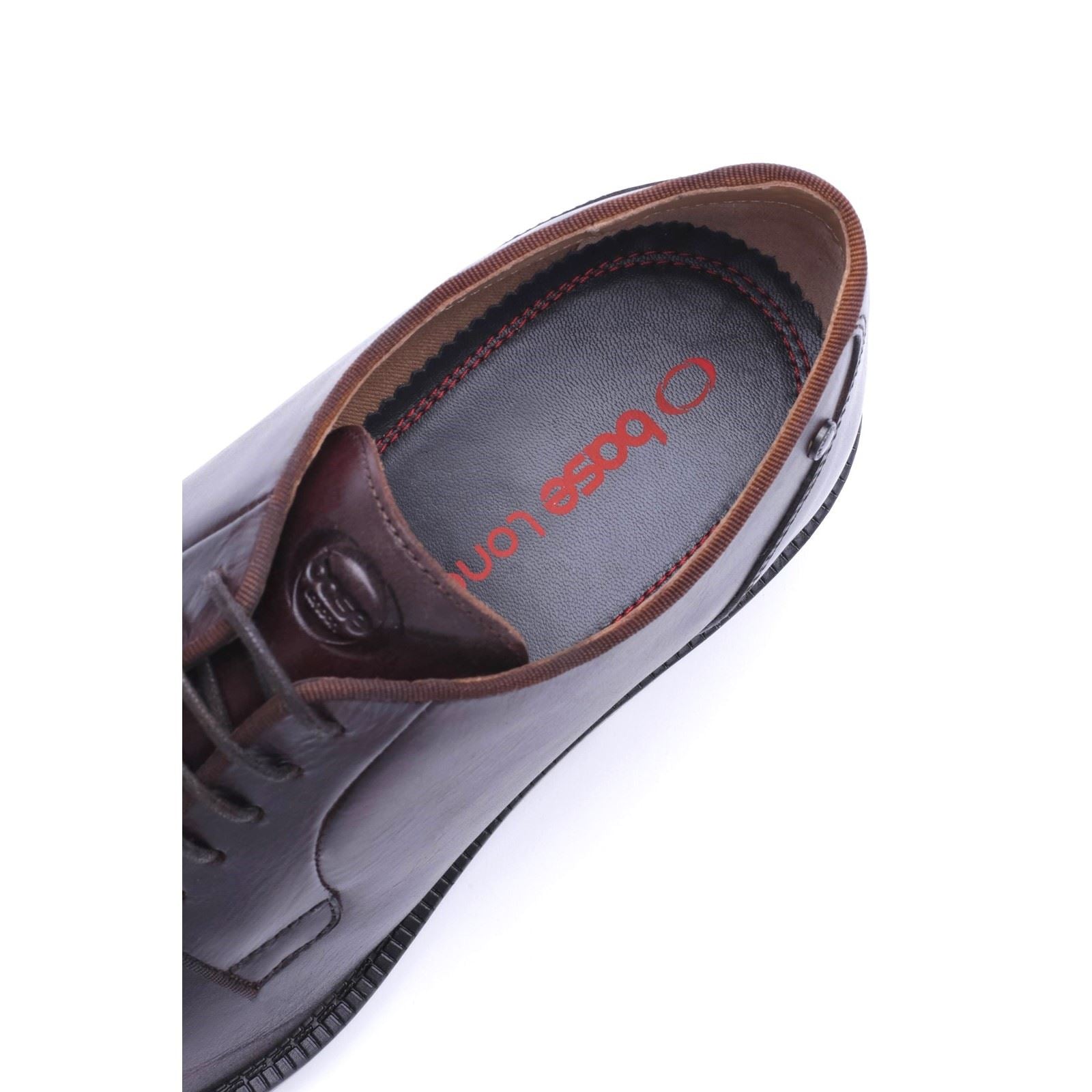 Base London Luca Leather Men's WASHED BROWN Derby Shoes