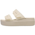 Crocs Brooklyn Buckle Low Wedge Women's Sandstone Sandals