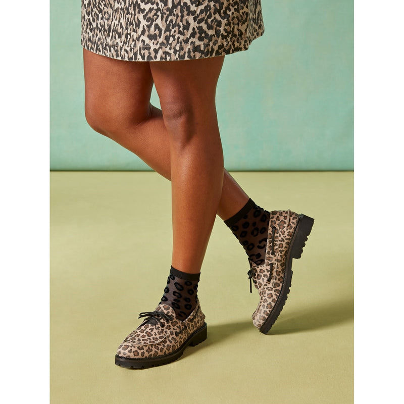 Hush Puppies Geri Suede Women's Leopard Loafers