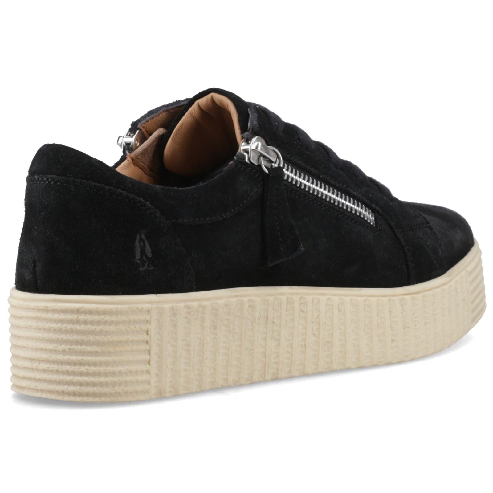 Hush Puppies Tara Suede Leather Women's Black Trainers