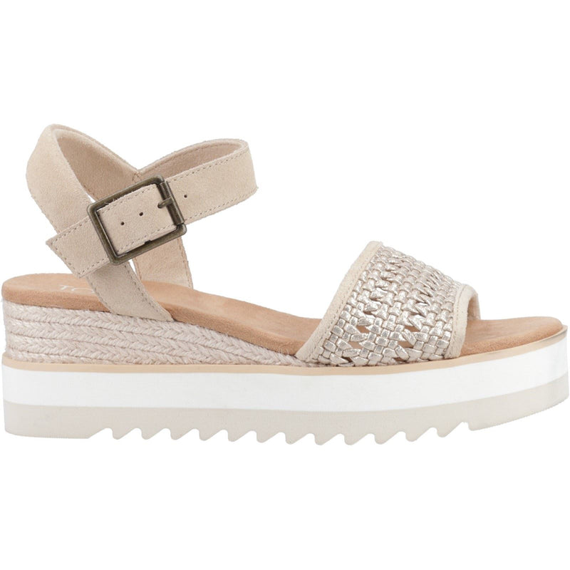 TOMS Diana Leather Women's Champagne Sandals