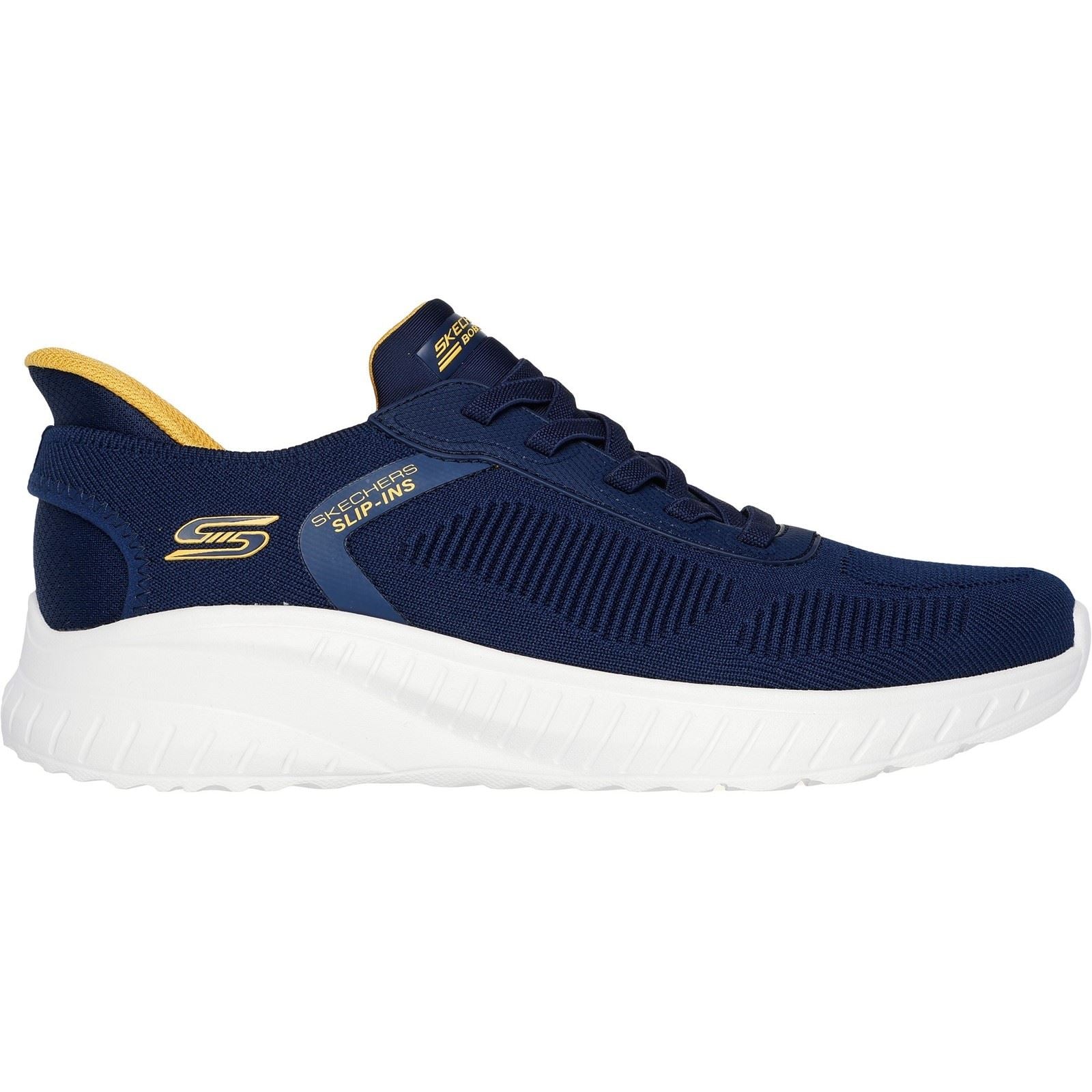 Skechers BOBS Sport Squad Chaos Solid Step Textile Men's Navy Trainers