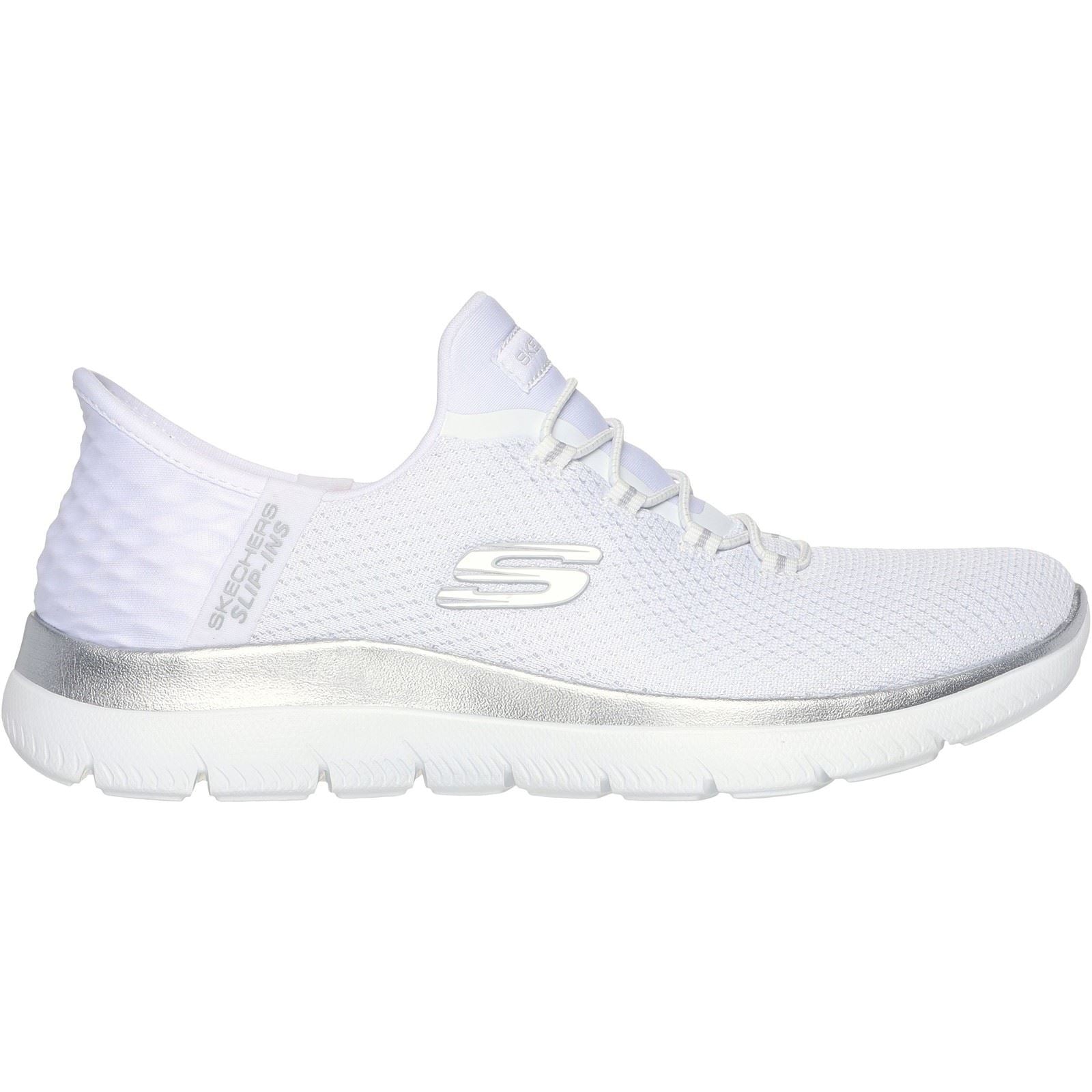 Skechers Summits Diamond Dream Textile Women's White/Silver Trainers