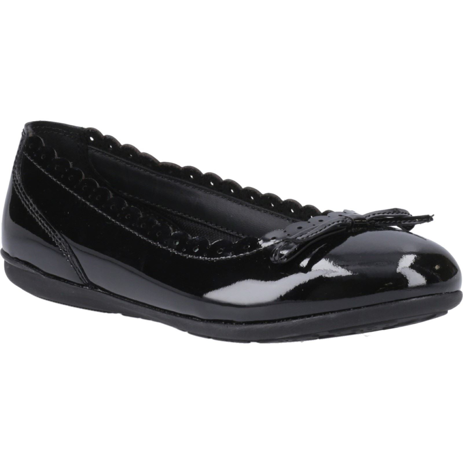 Hush Puppies Lillie Ballerina Patent Leather Girls's Black Ballet Flats