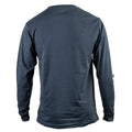 Caterpillar Trademark Banner Long Sleeve Cotton Men's Blue T-Shirt
