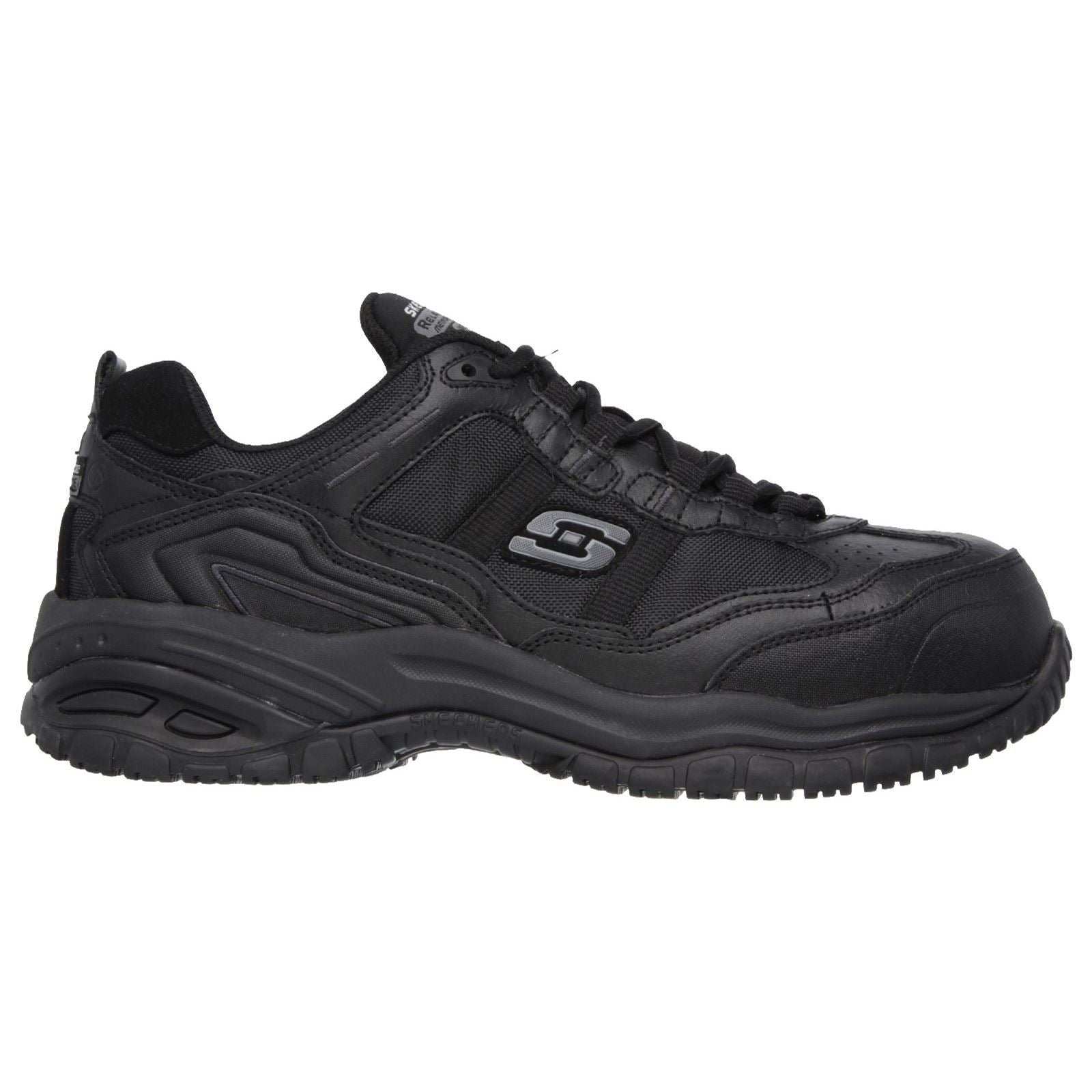 Skechers Workwear Soft Stride - Grinnell Suede Men's Black Safety Trainers