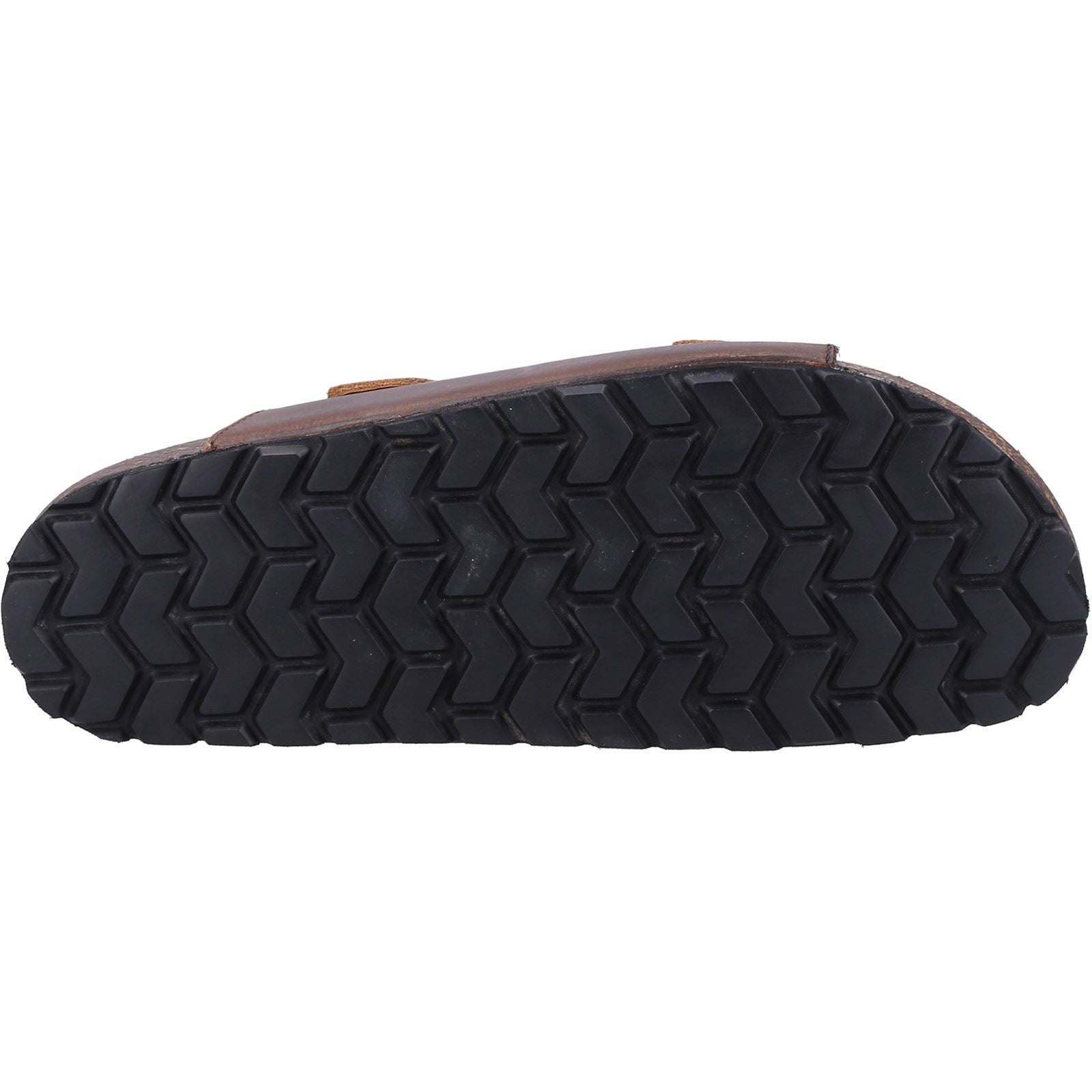 Hush Puppies Nash Slider Leather Men's Brown Sandals