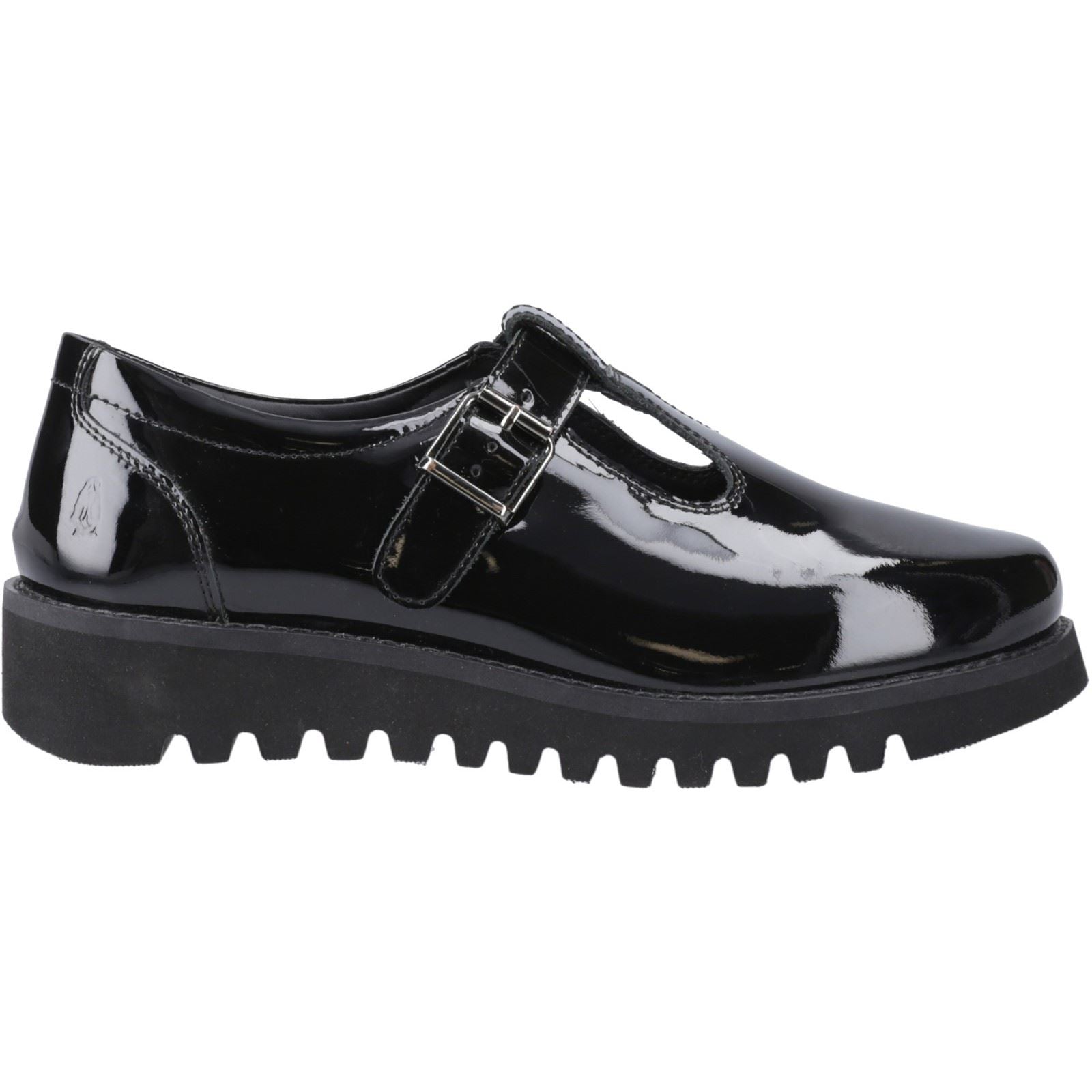 Hush Puppies Florrie T-Bar Leather Girls's Black Shoes