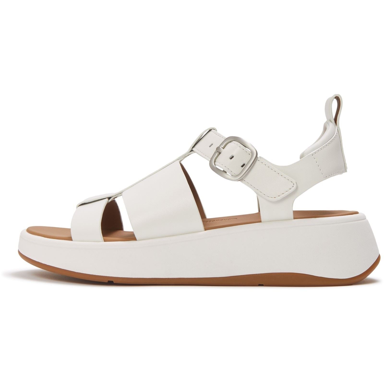 Fitflop F-Mode Fisherman Leather Women's Urban White Narrow Fit Sandals