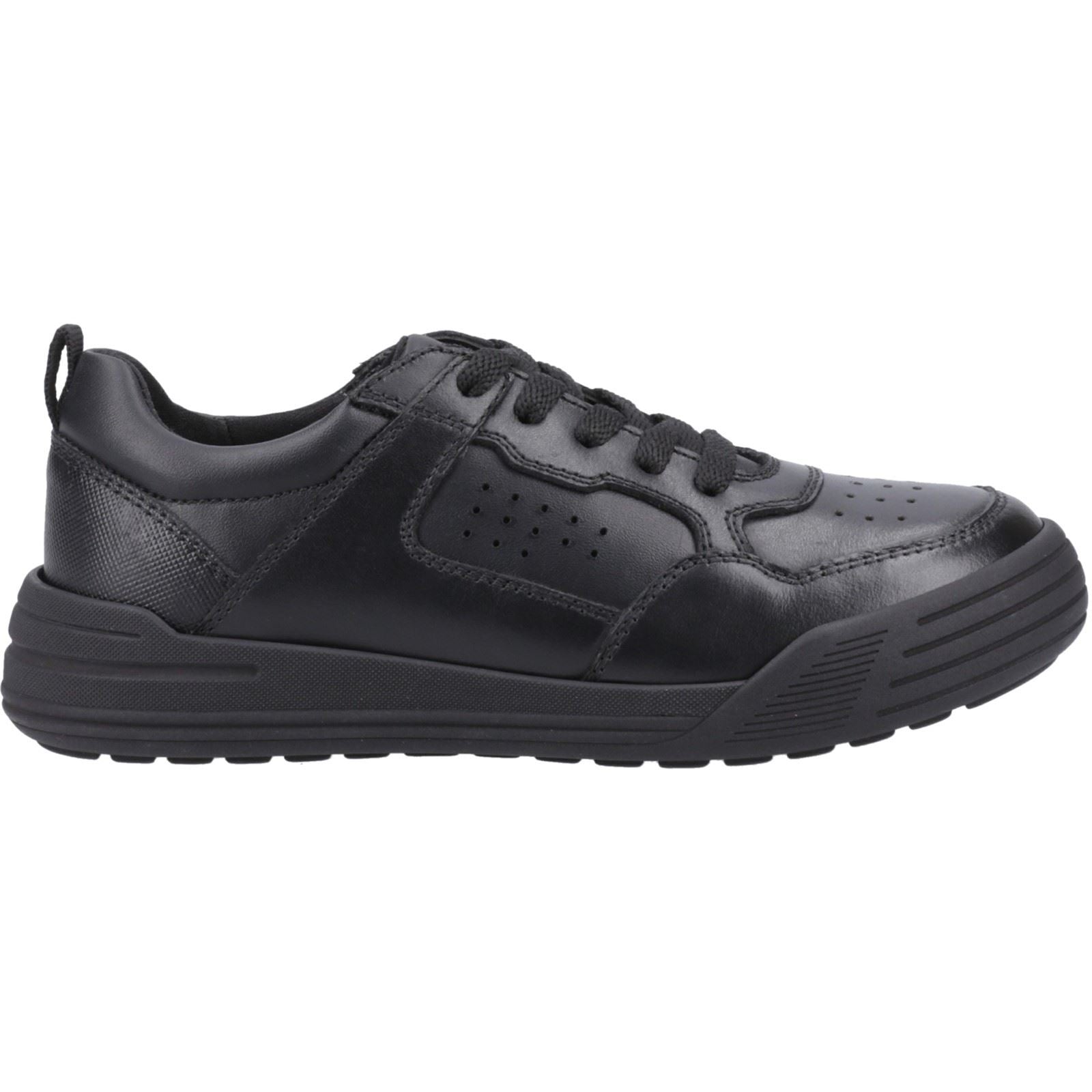 Hush Puppies Shane Junior Leather Boys's Black Lace-Up Shoes