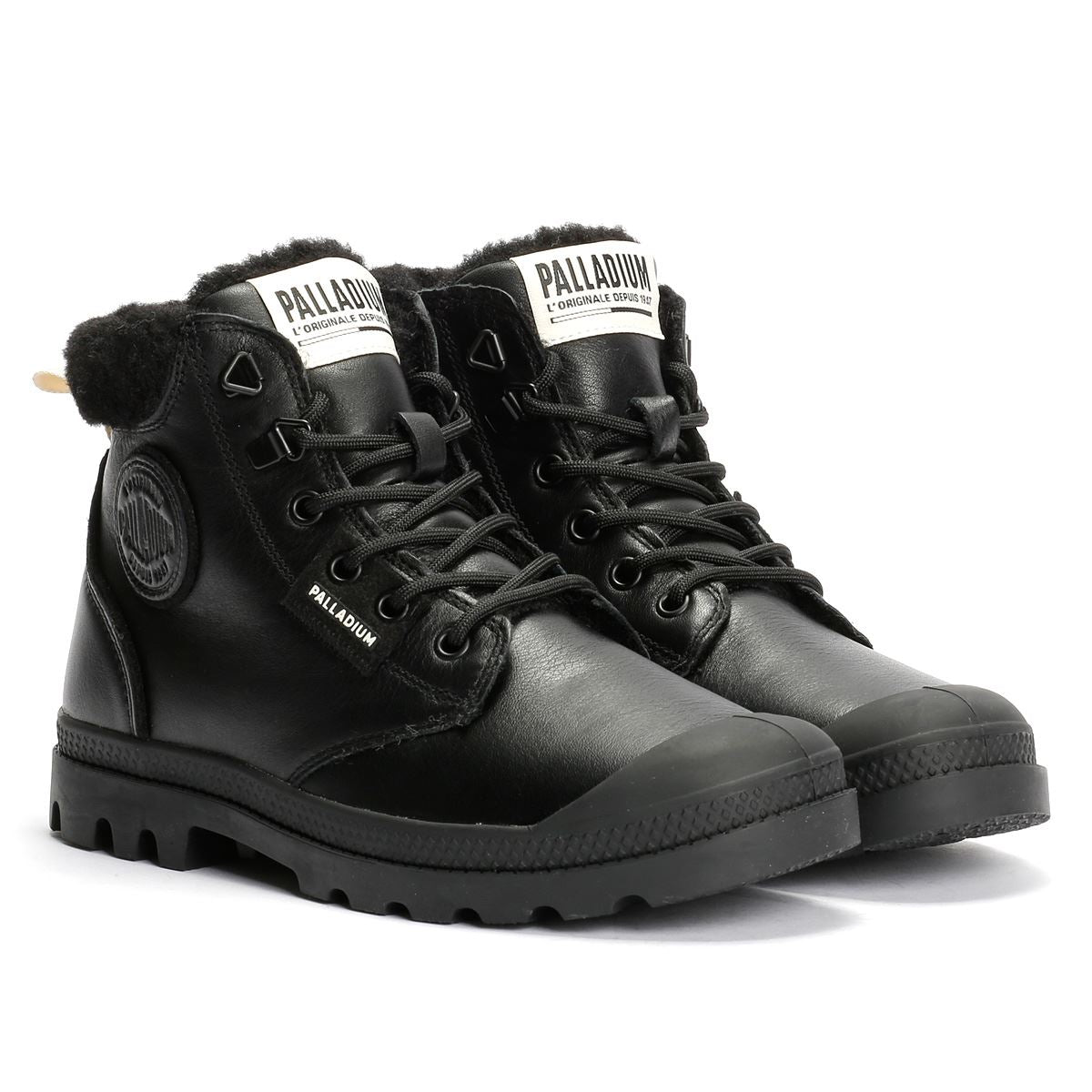 Palladium Pampa HI Snow Warm Leather Women's Black Boots