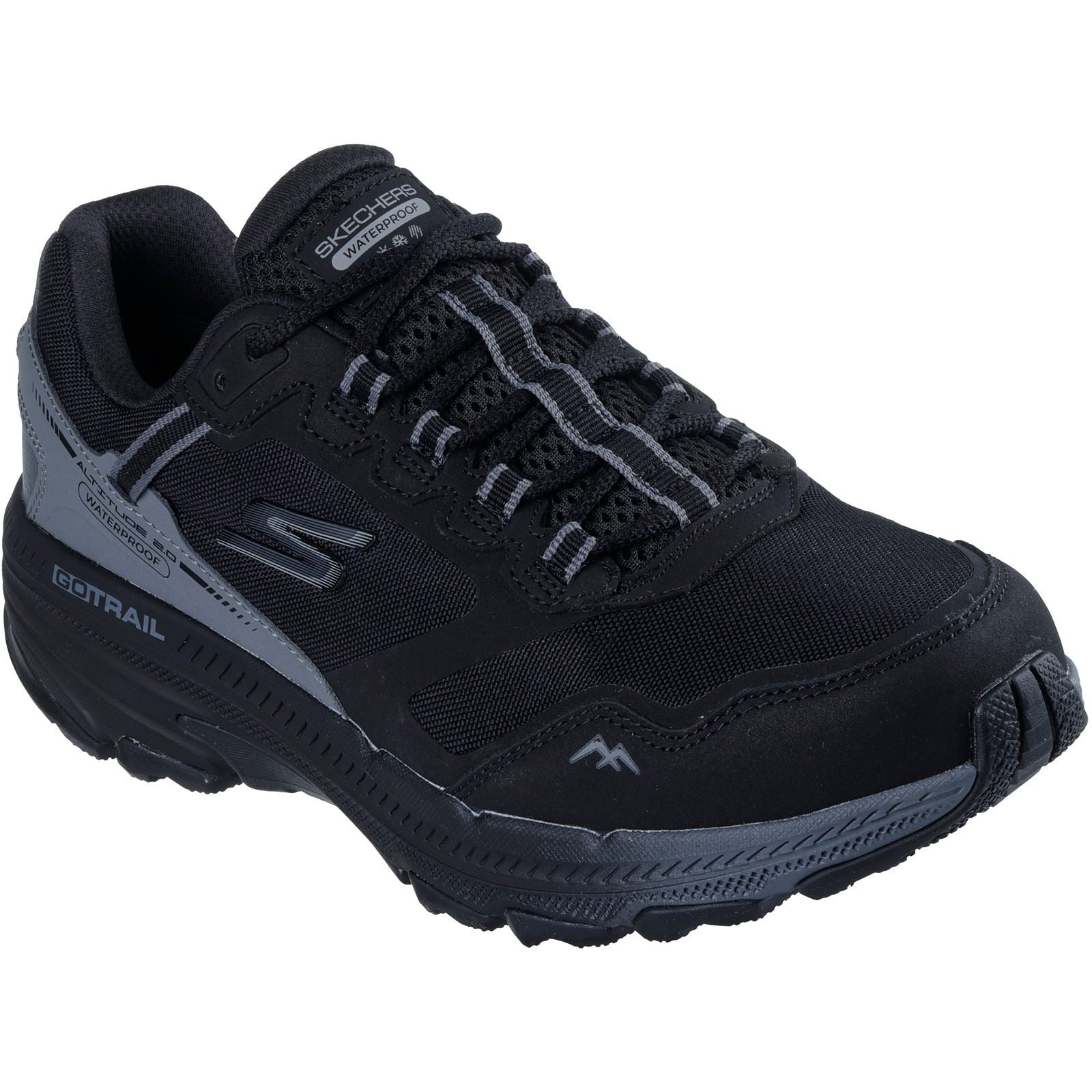 Skechers Performance Go Run Trail Altitude 2.0 Pine Ridge Leather Women's Black/Charcoal Hiking Boots
