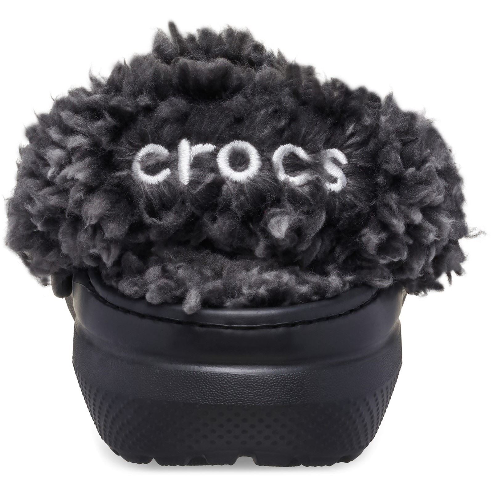 Crocs Classic Fleece Lined Textile Blend Unisex Kid's Black Slippers