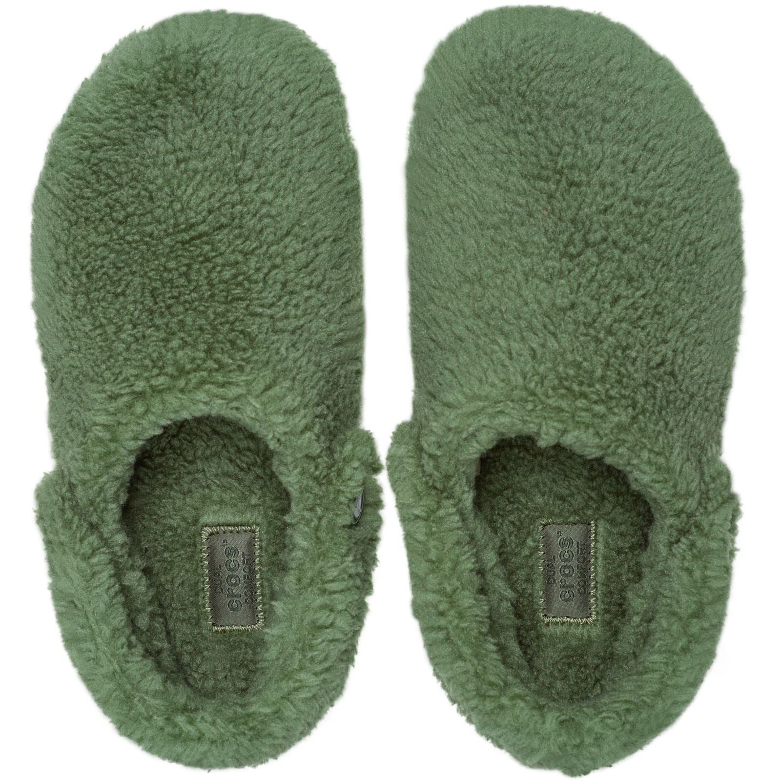 Crocs Classic Cozzzy Polyester Army Green Slippers