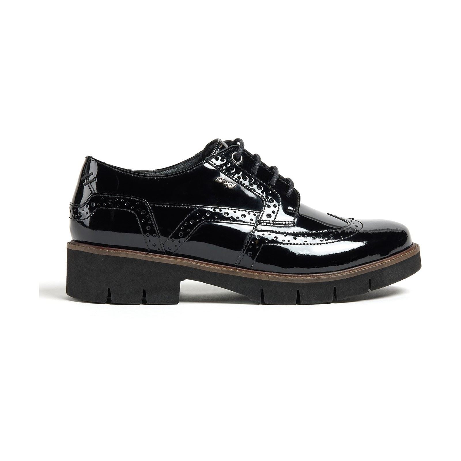 Pod Kacey Leather Women's Black Brogues Shoes
