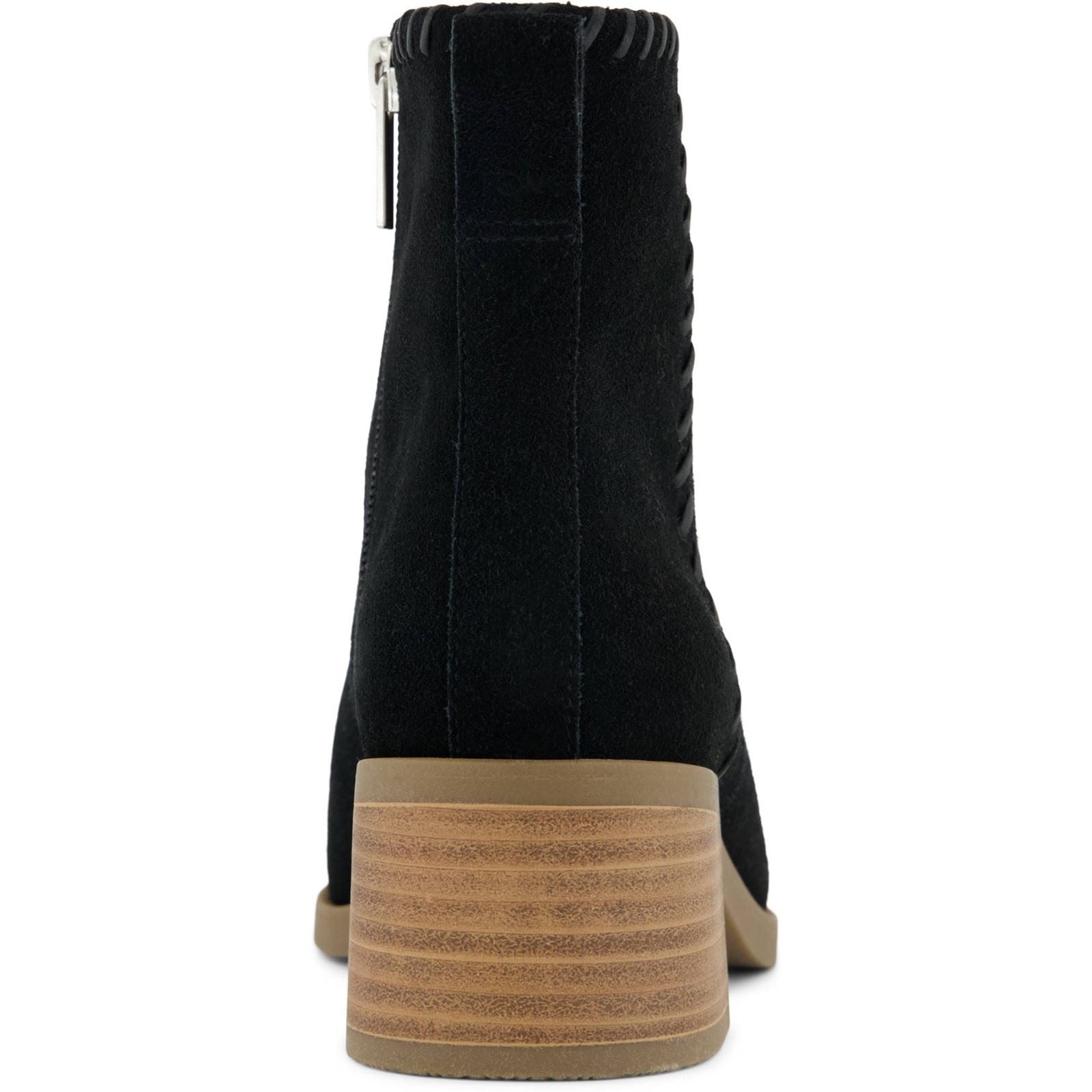 TOMS Delilah Heeled Suede Women's Black Heeled Ankle Boots