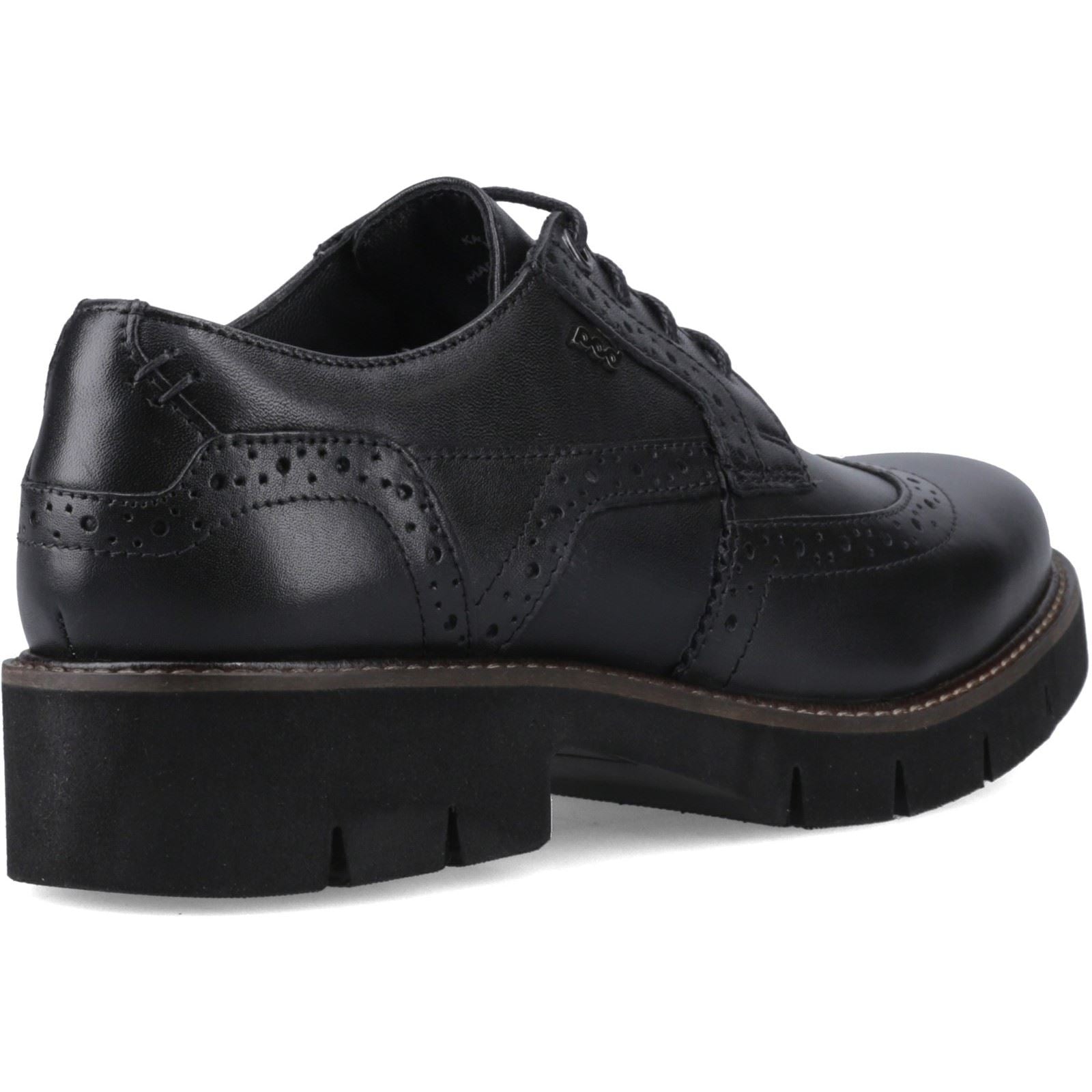 Pod Kacey Leather Women's Black Brogues Shoes