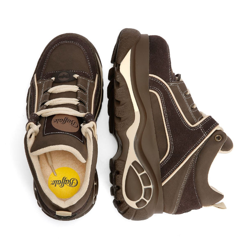 Buffalo 1339-14 Leather Women's Brown/Beige Trainers