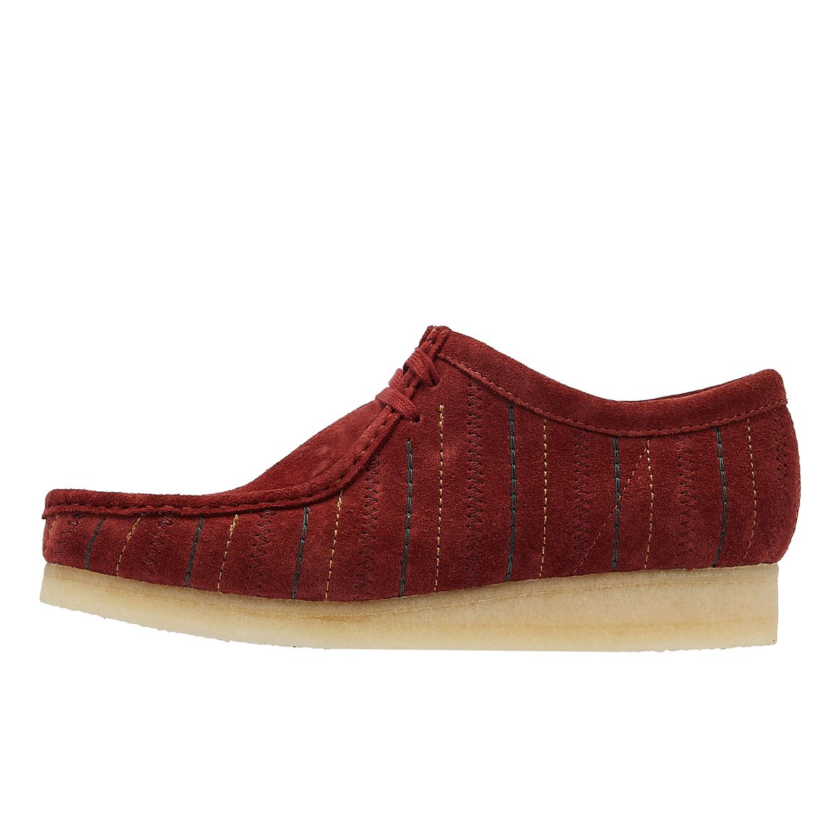 Clarks Originals Wallabee Combination Men's Burgundy Lace-Up Shoes