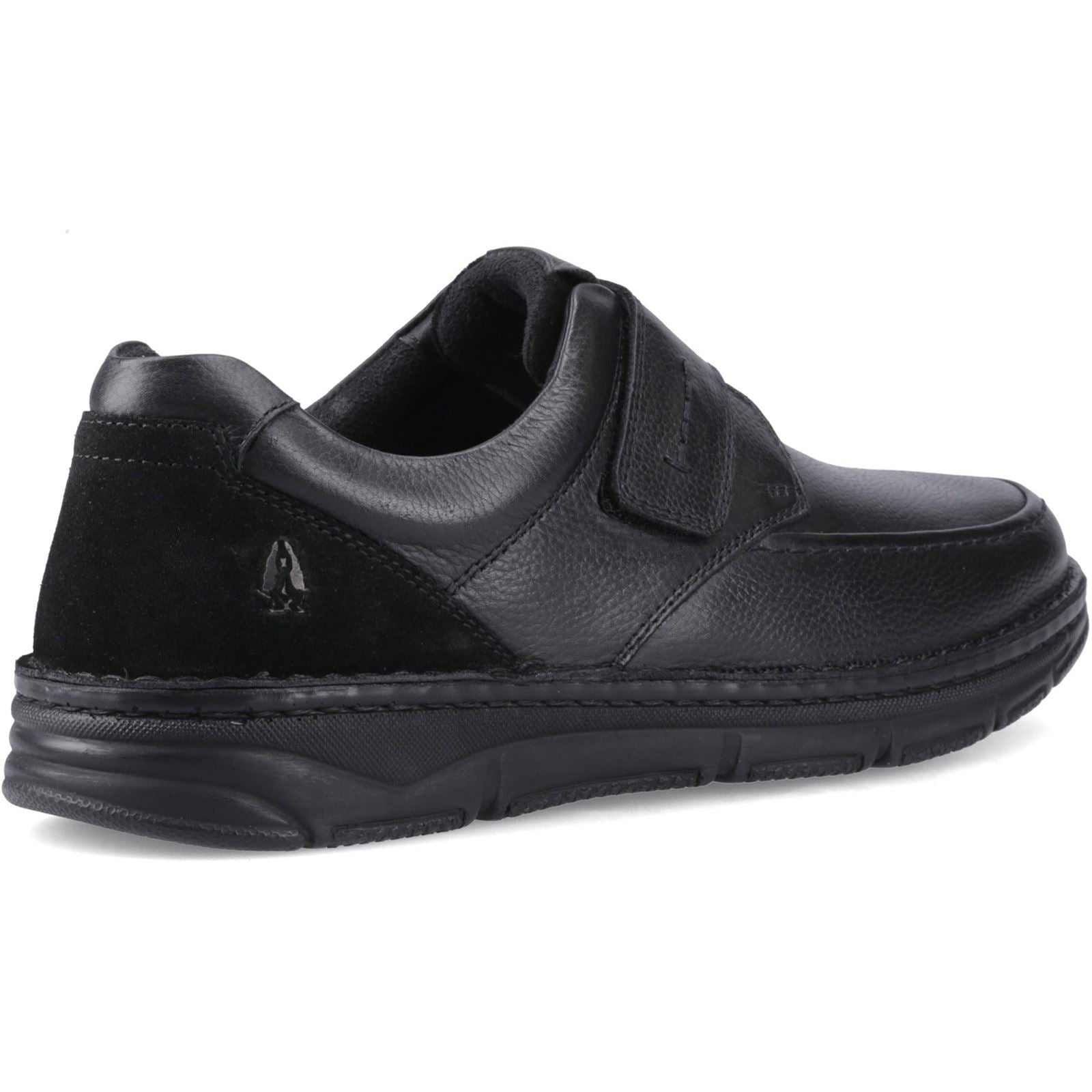 Hush Puppies Forde Touch Fastening Leather Men's Black Loafers
