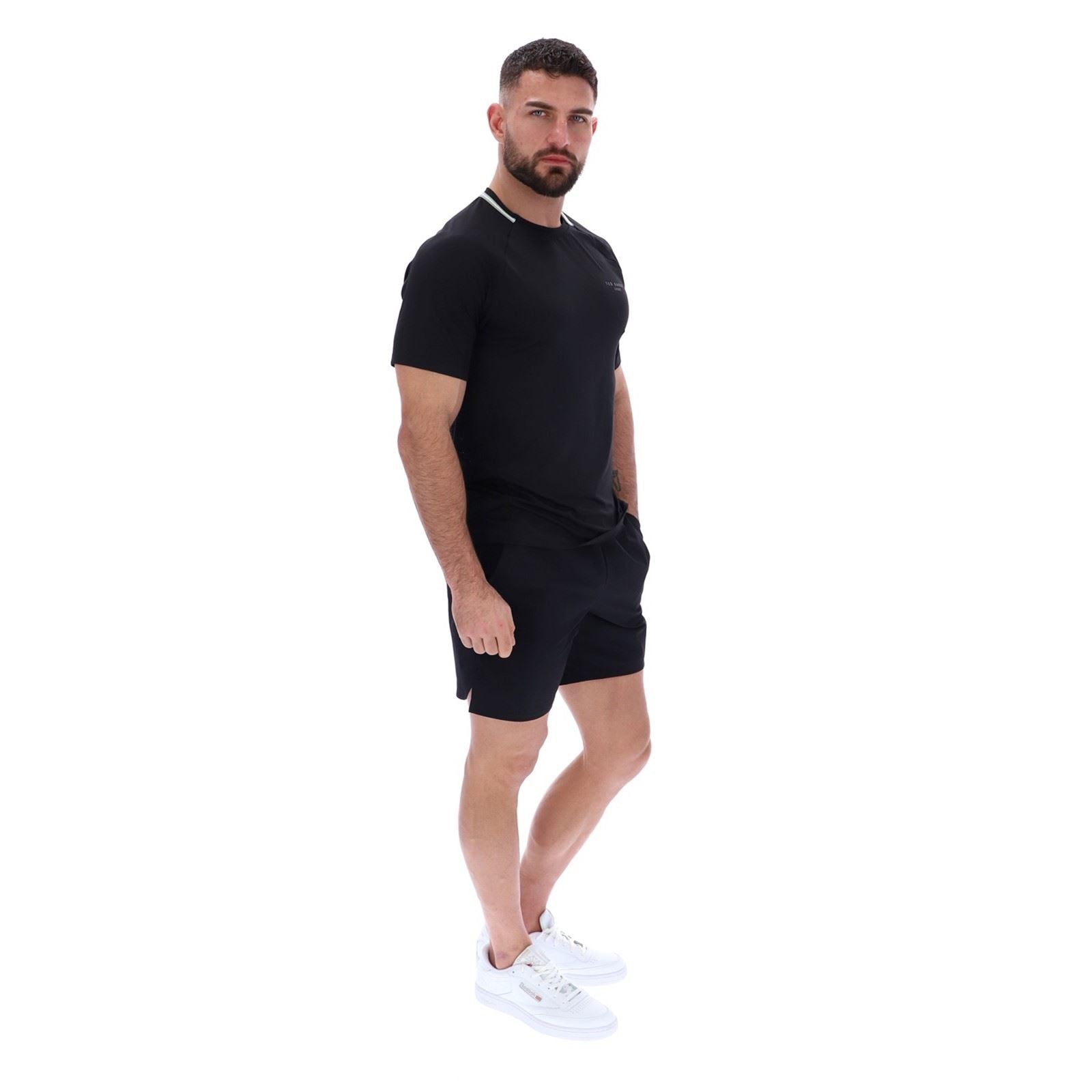 Ted Baker Sport HARRISON TBMTA251 Polyester Men's Black Activewear T-Shirts