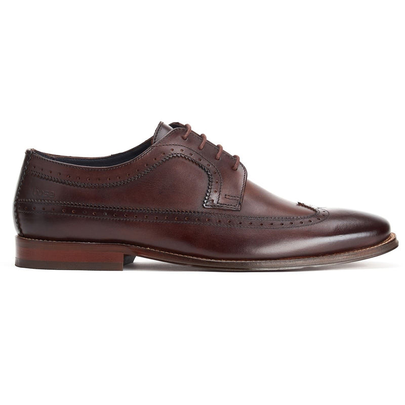 Base London Havisham Leather Men's Brown Derby Shoes