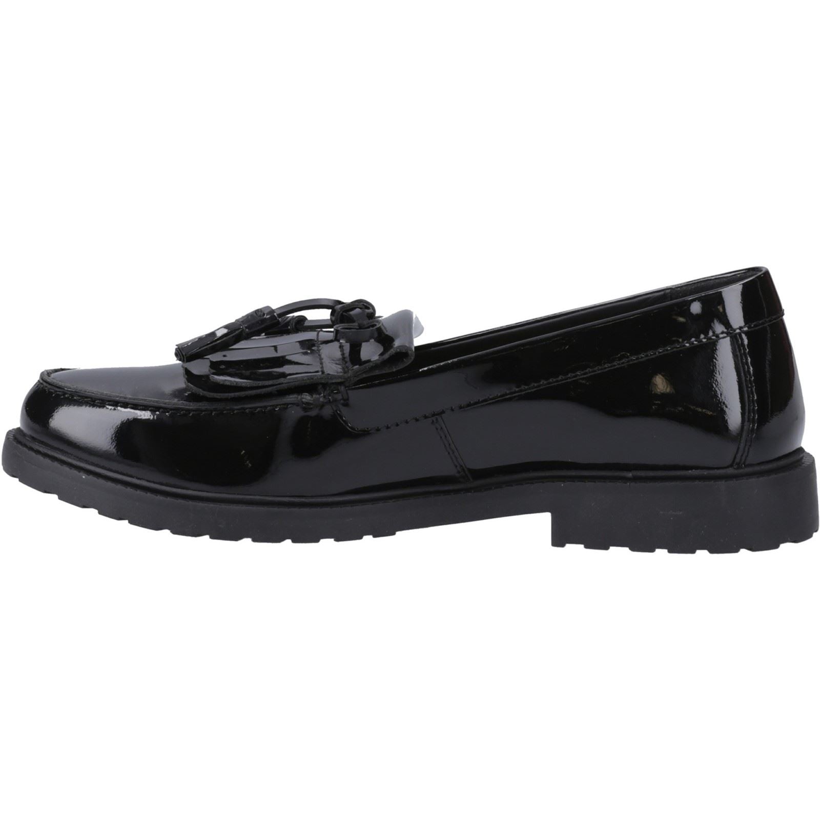 Hush Puppies Verity Kiltie Leather Women's Black Loafers
