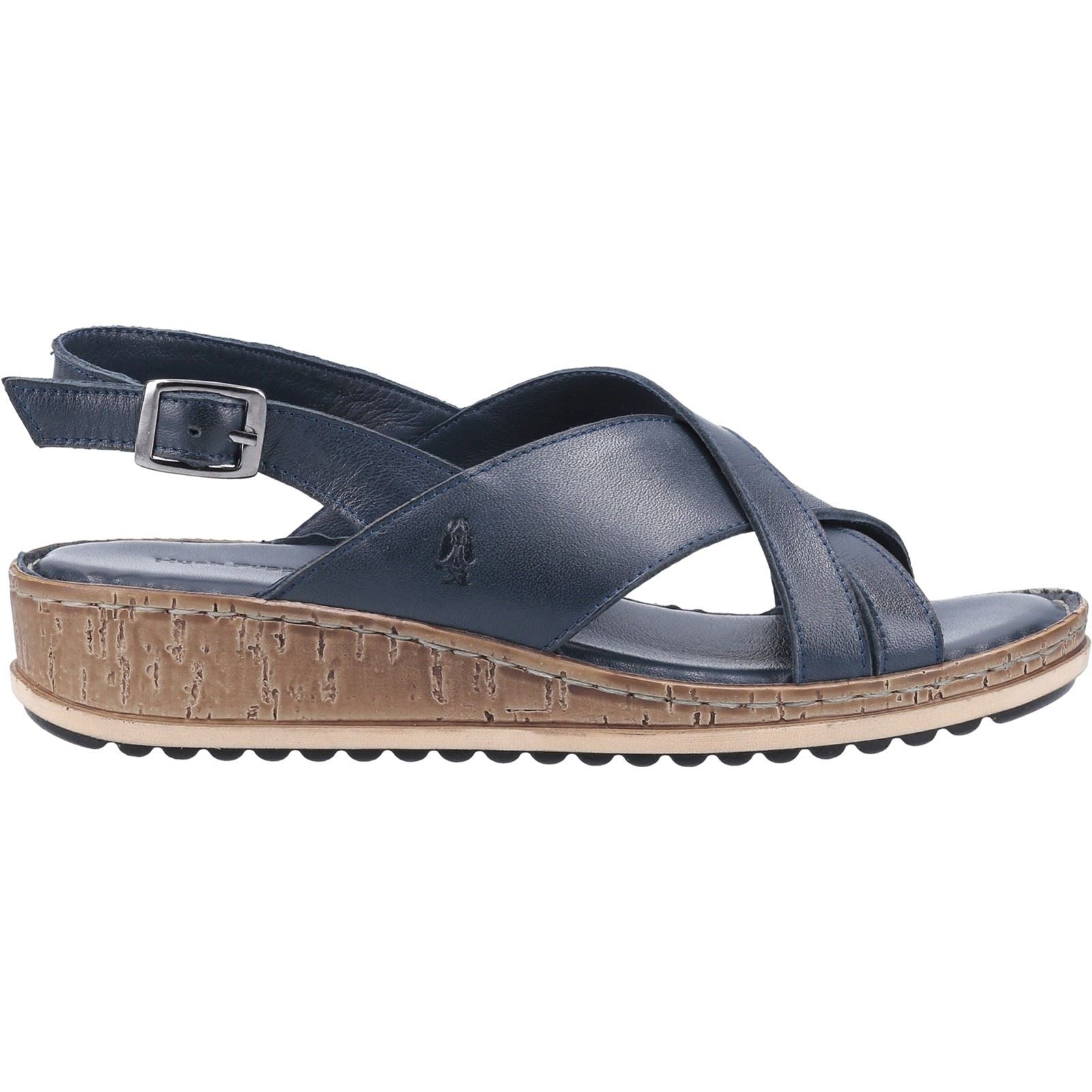 Hush Puppies Elena Leather Women's Navy Wedges