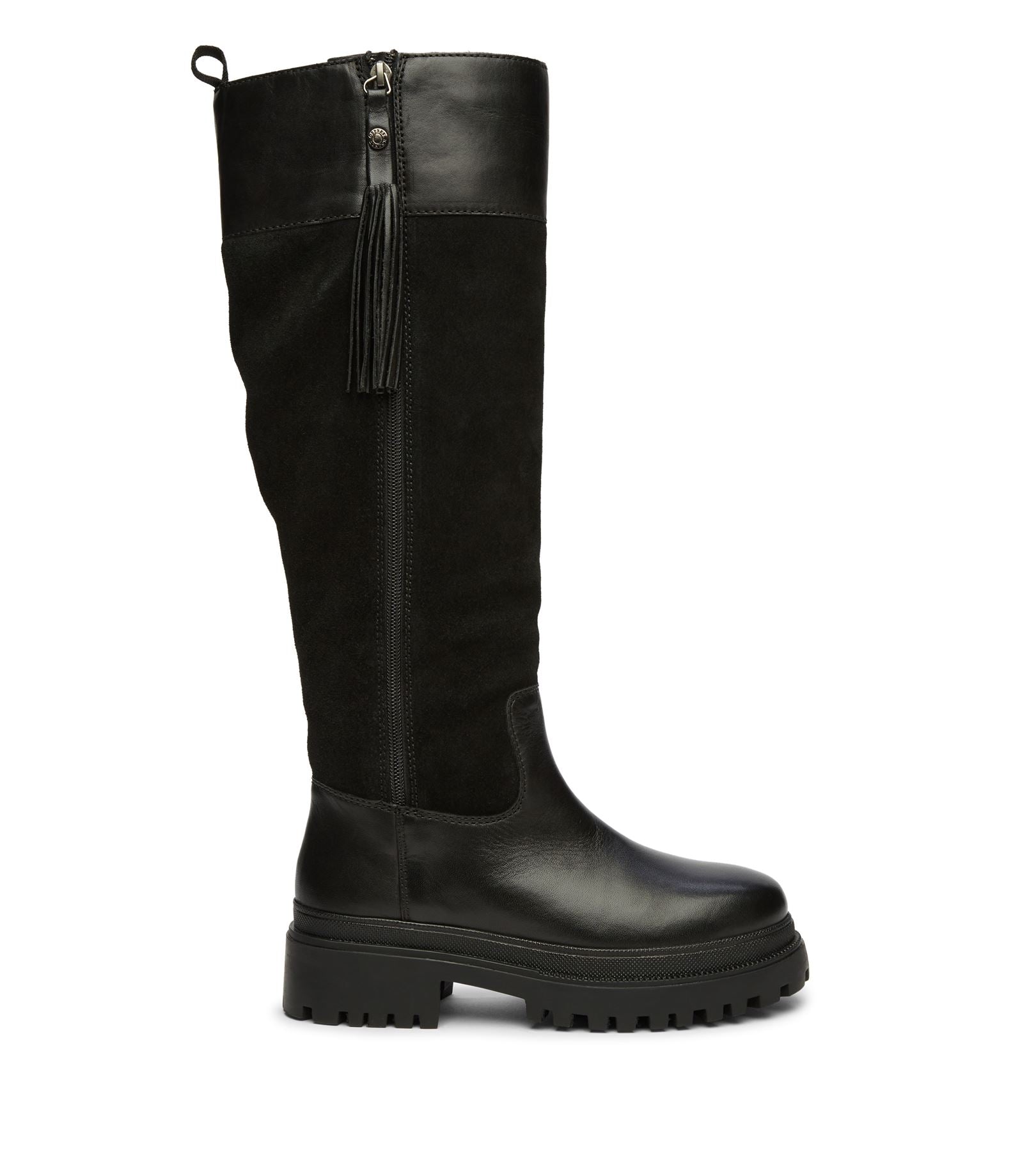 Osprey London The Bramble Tall Leather Women's Black Boots