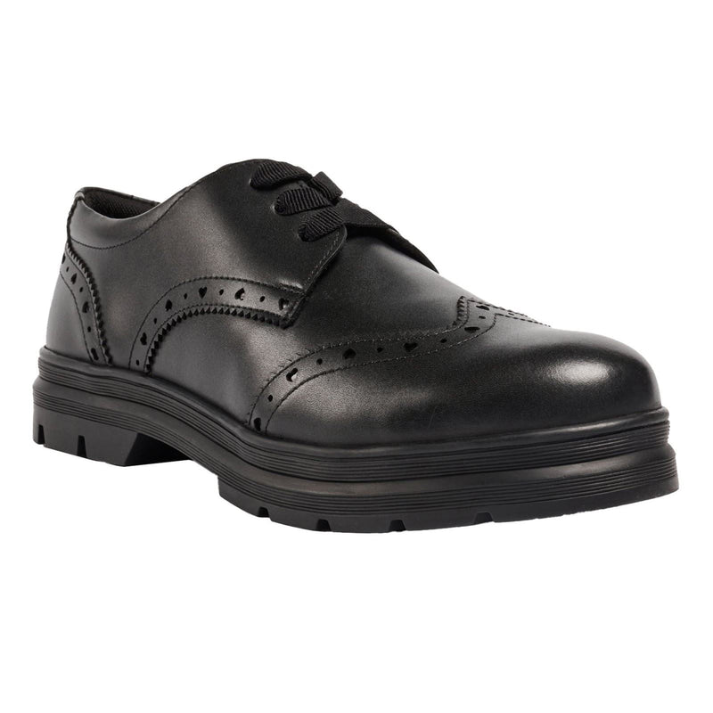 Pod Fiona Leather Girls's Black Brogues