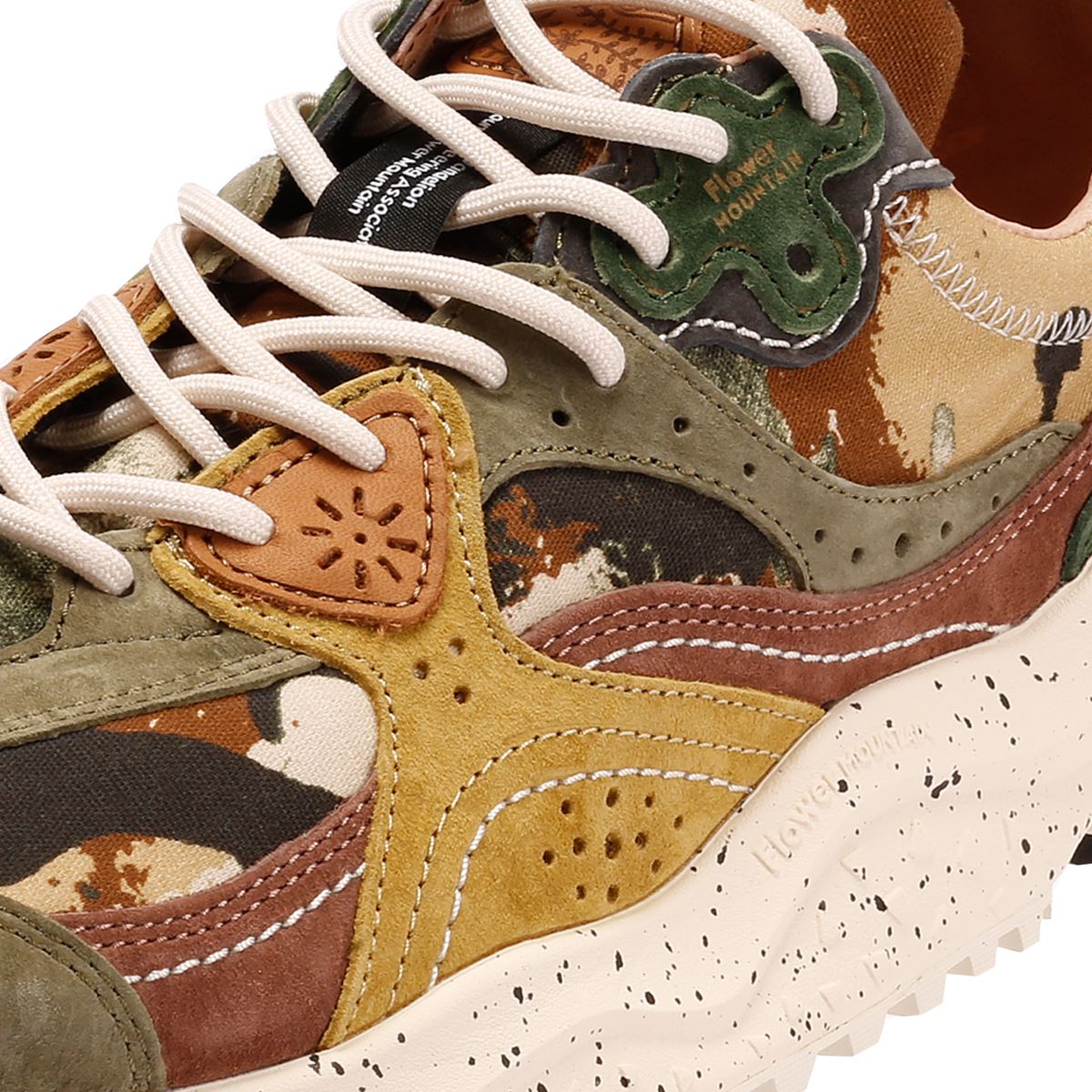 Flower Mountain Wave Suede Men's Camouflage Trainers