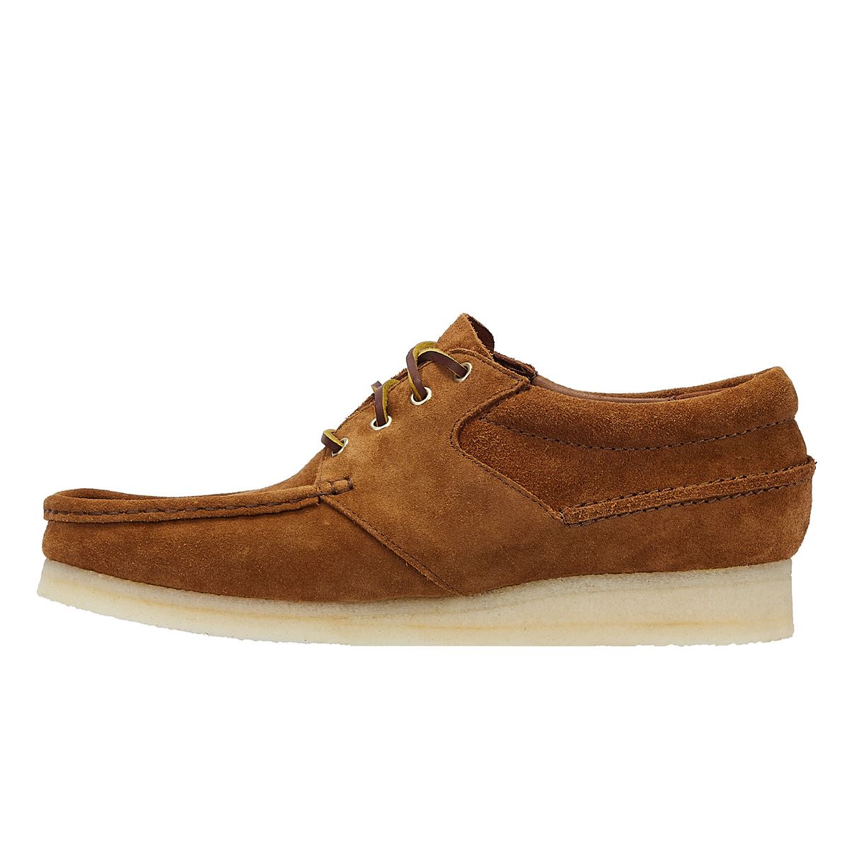 Clarks Originals Wallabee Boat Suede Men's Cola Lace-Up Shoes