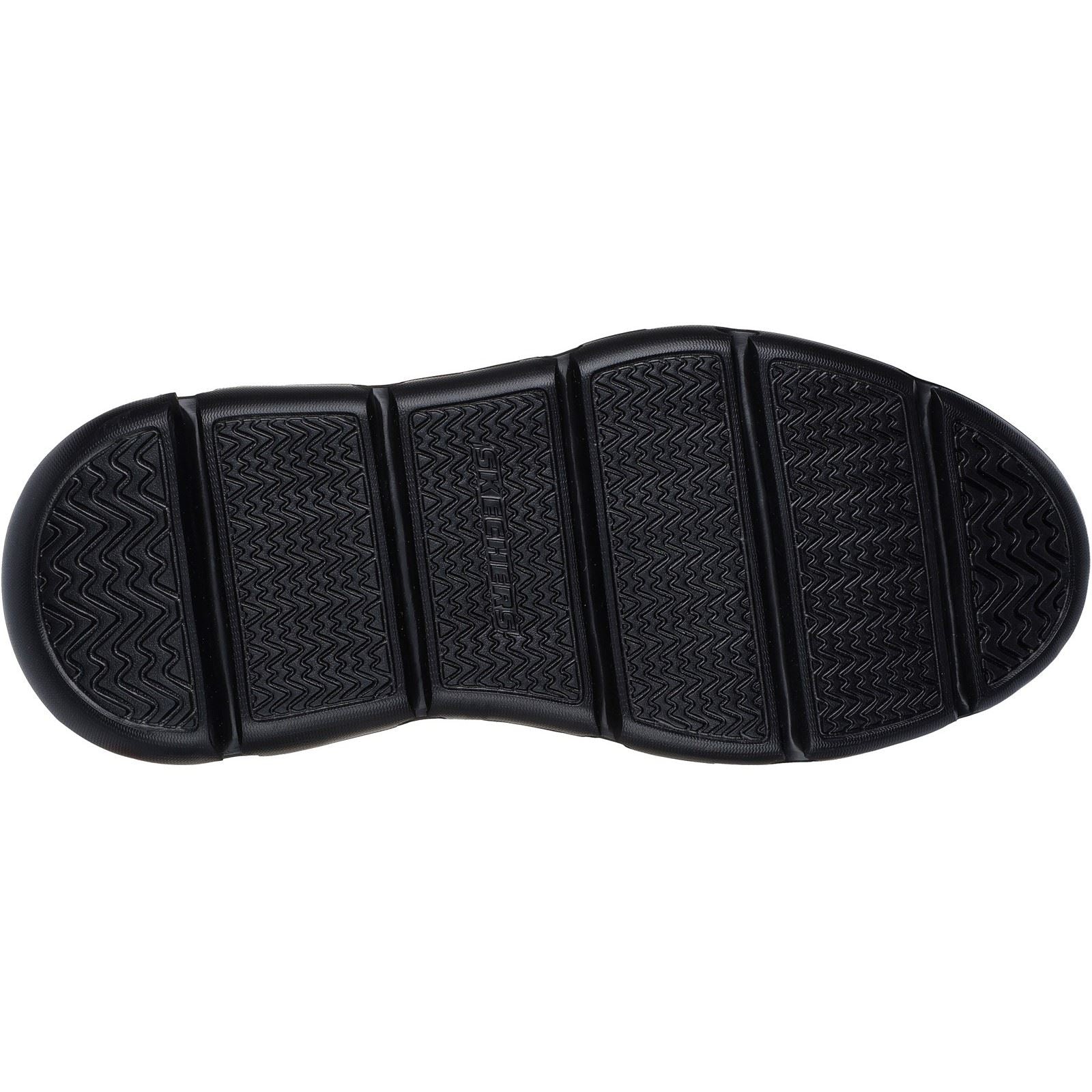 Skechers Garza Sully Leather Men's Black Lace-Up Shoes