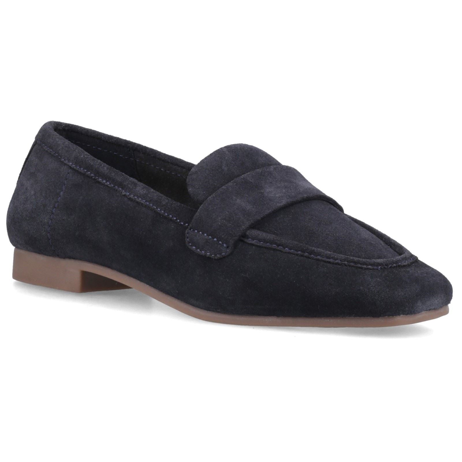 Hush Puppies Sutton Suede Leather Women's Navy Loafers