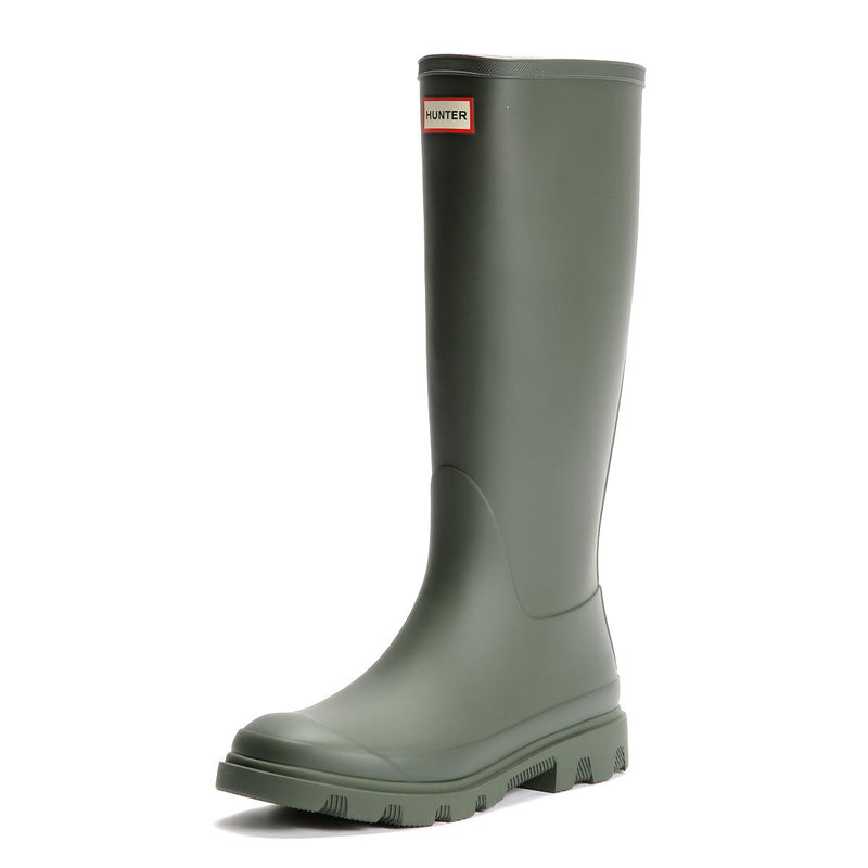 Hunter Downpour Tall Rubber Women's Olive Wellington Boots