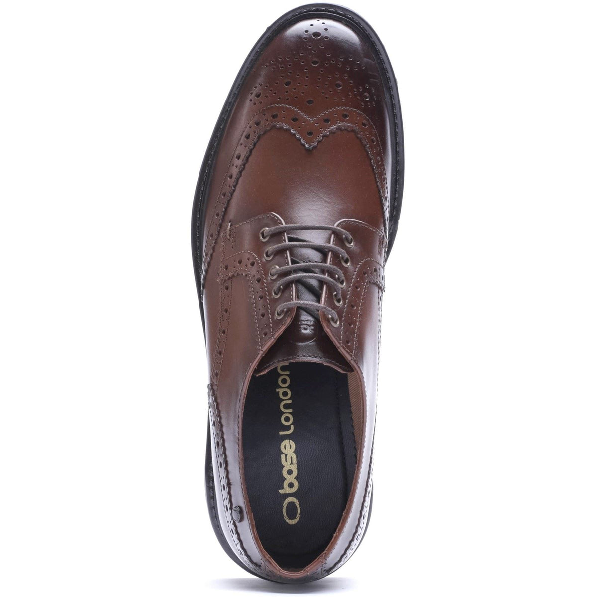 Base London Tanner Leather Men's BROWN Brogues Shoes