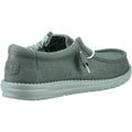HEYDUDE Wally Canvas 100% Cotton Men's Duck Green/Iceberg Green Moccasins Shoes
