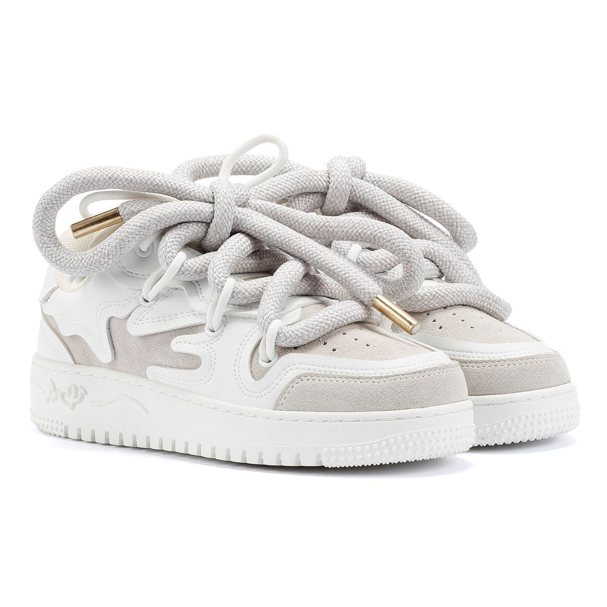 Acupuncture Acu Fat Laces Suede White Trainers