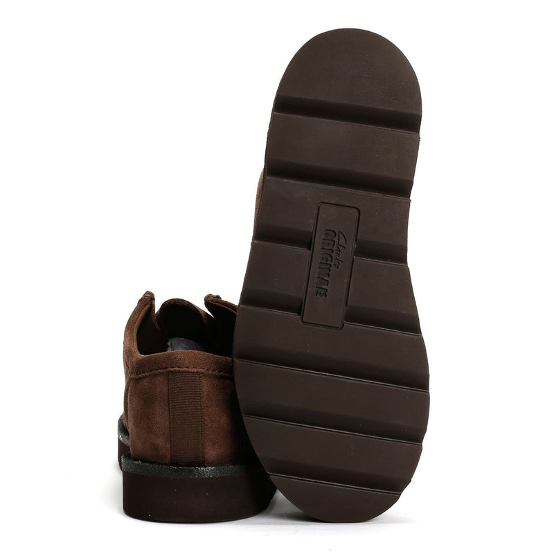 Clarks Originals Meare Wallabee Suede Men's Dark Brown Lace-Up Shoes