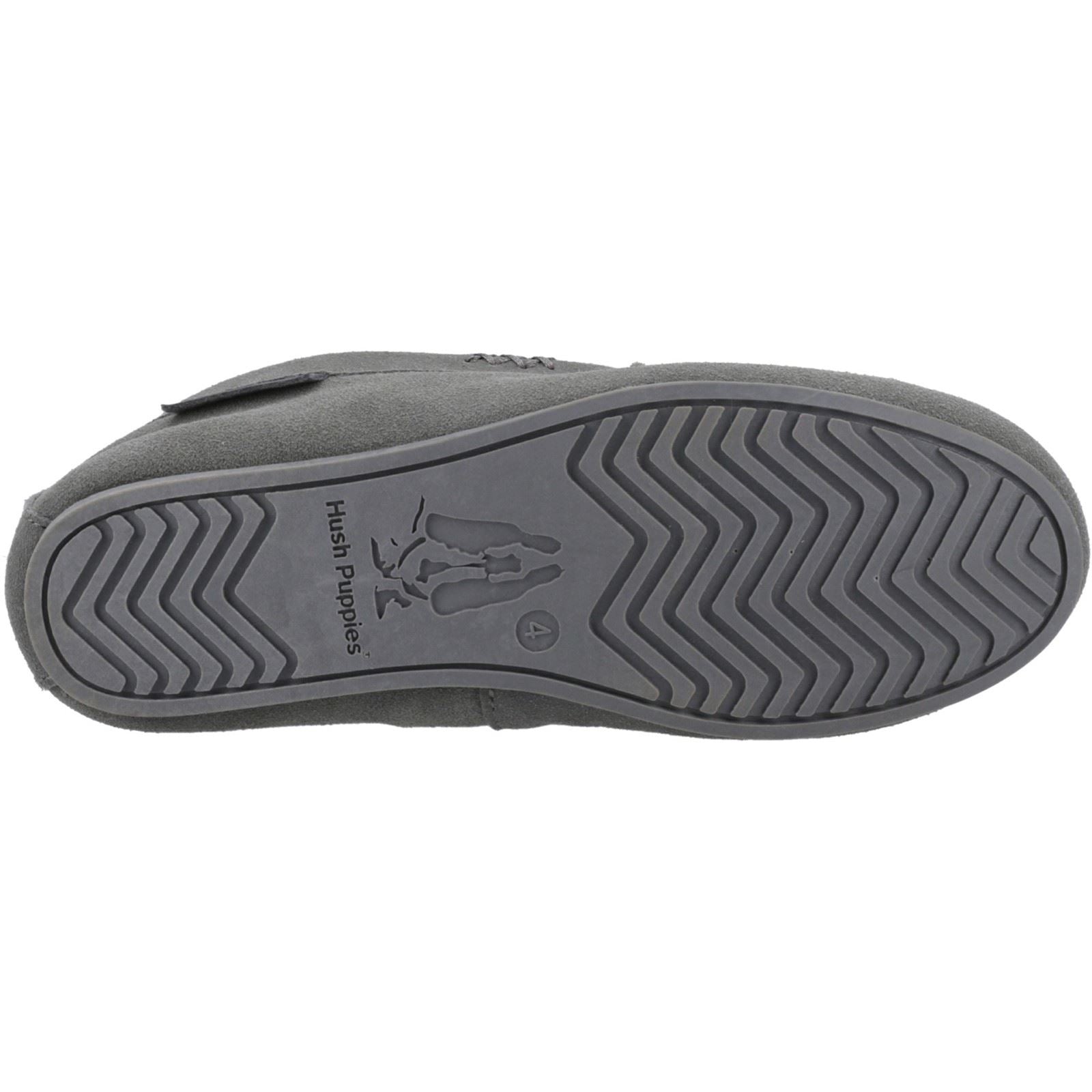 Hush Puppies Annie Mocassin Suede Women's Grey Slippers