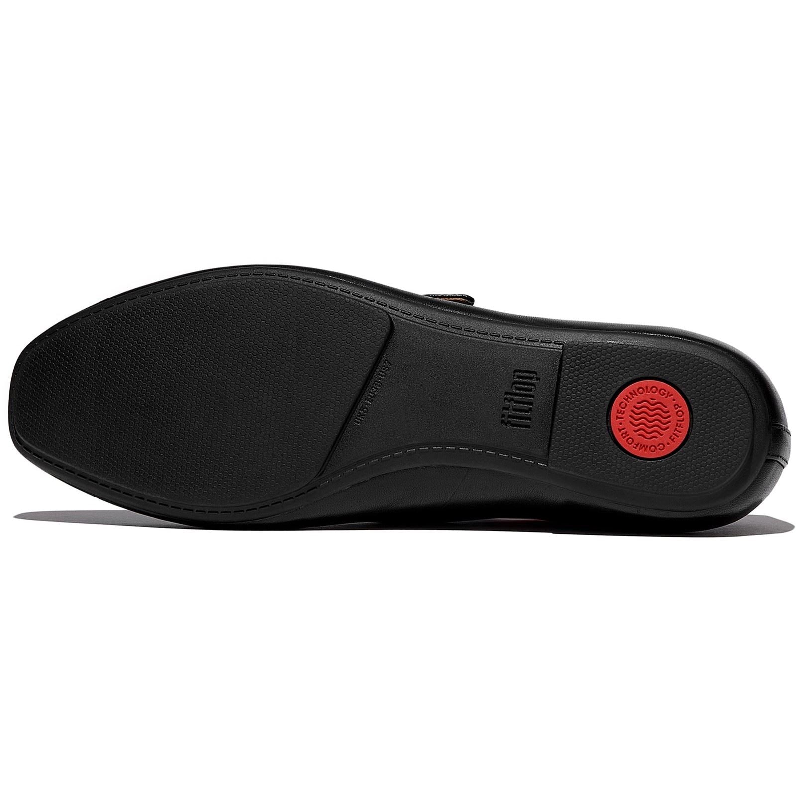 Fitflop Delicato Leather Women's All Black Narrow Fit Shoes