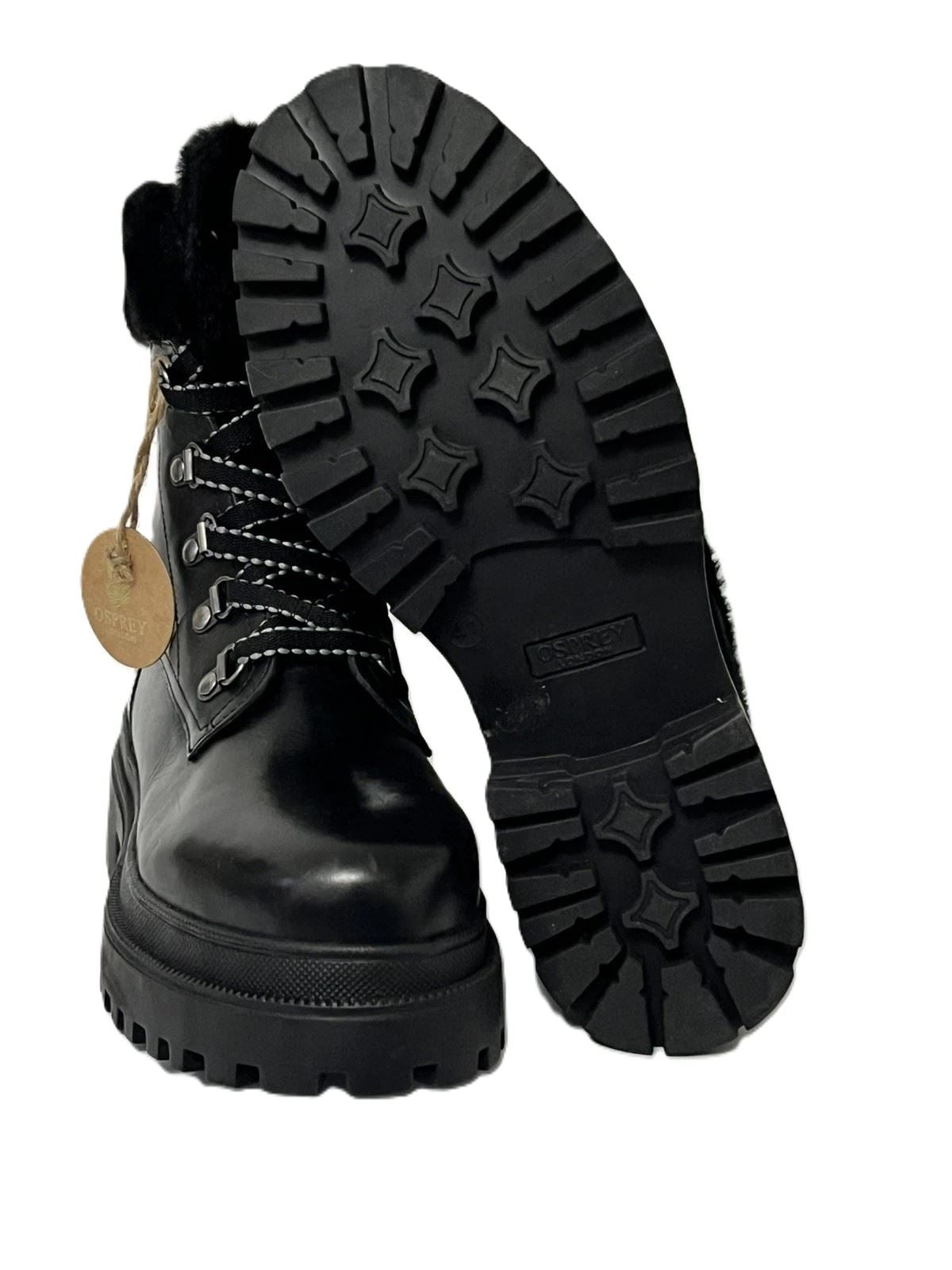 Osprey London The Budapest Leather Women's Black Boots
