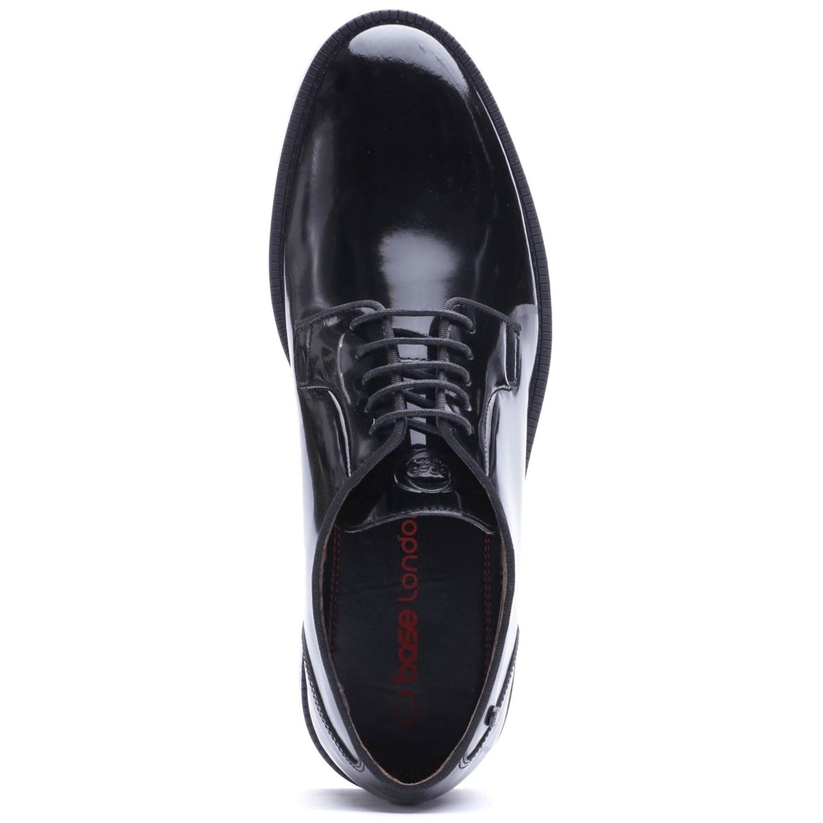 Base London Luca Leather Men's Black Derby Shoes