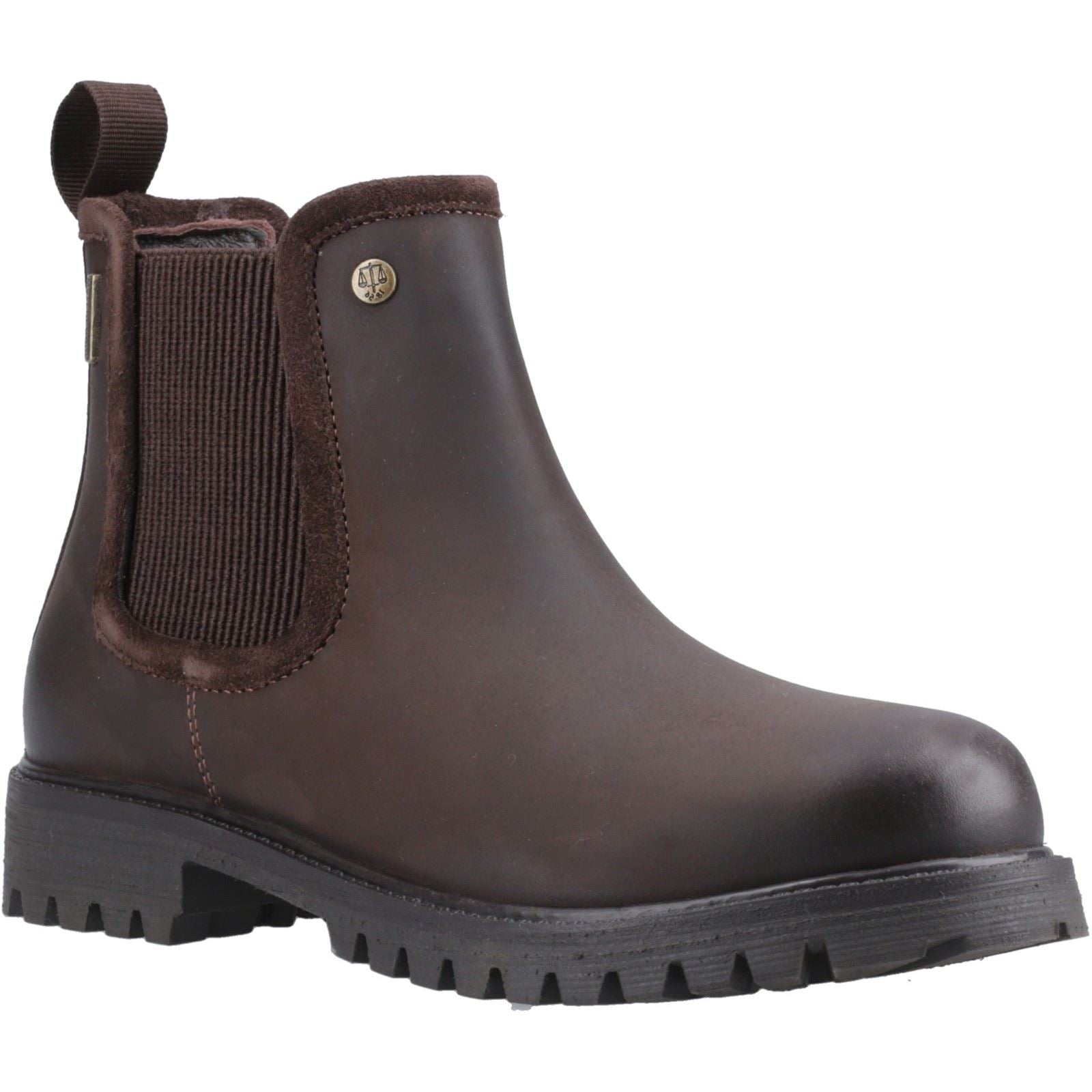 Hunter Canna Dealer Boot Leather Women's Brown Flat Chelsea Boots