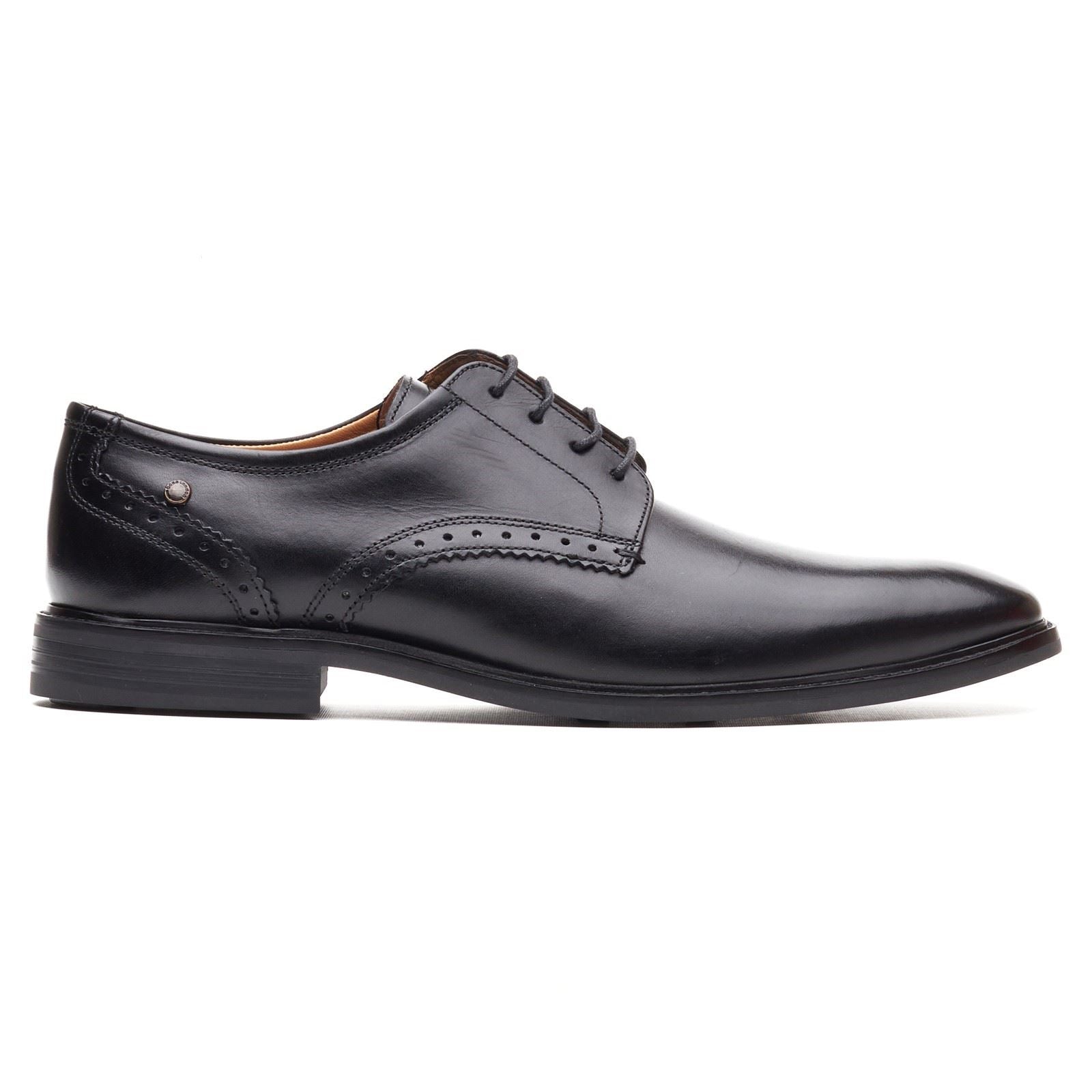 Base London Eton Lace Up Leather Men's Black Lace-Up Shoes