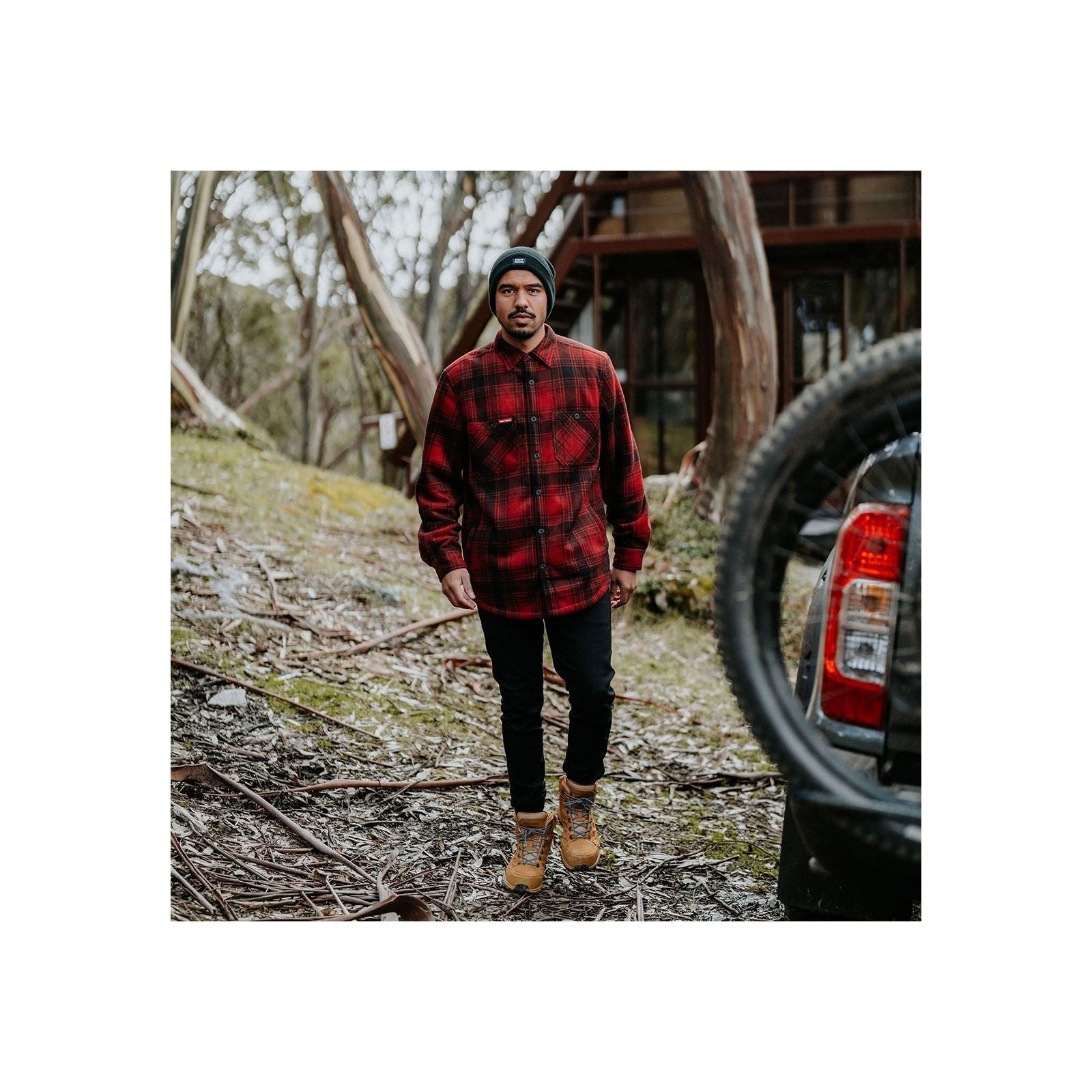 Hard Yakka Sherpa Men's Red Fleece Jacket