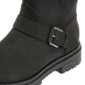 TOMS Ionie Moto Nubuck Leather Women's Black Boots