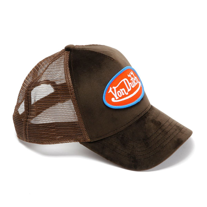 Von Dutch Velvet Trucker Brown/Red/Blue Caps