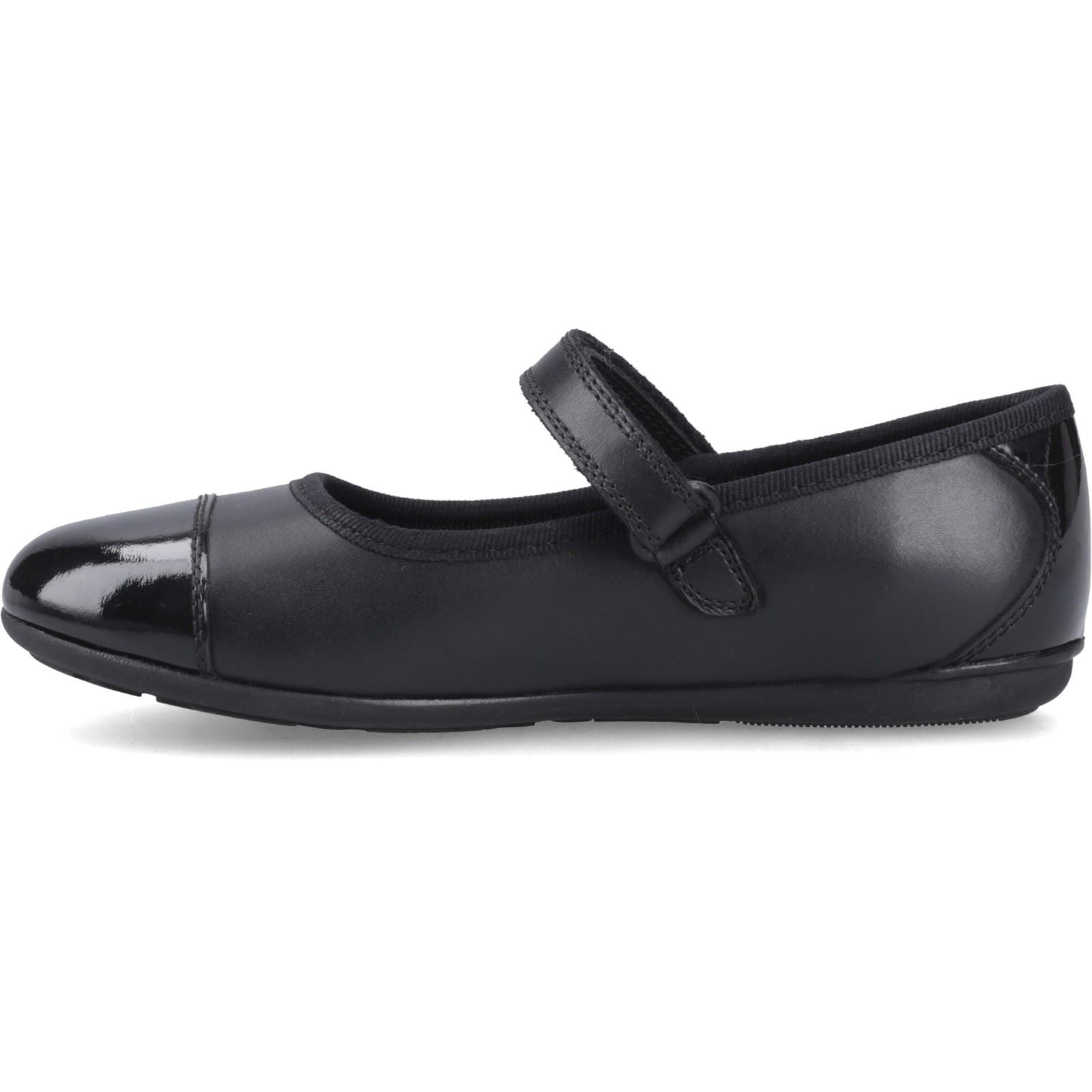 Hush Puppies Lottie Ballerina Jnr Leather Girl's Black Shoes