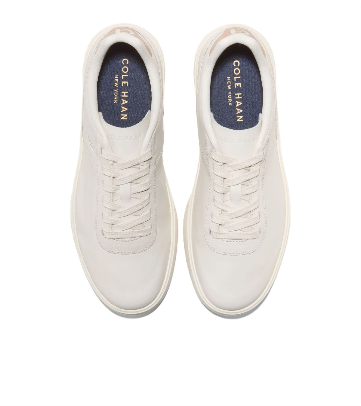 Cole Haan Grand Crosscourt Packaway Leather Men's Ivory Trainers